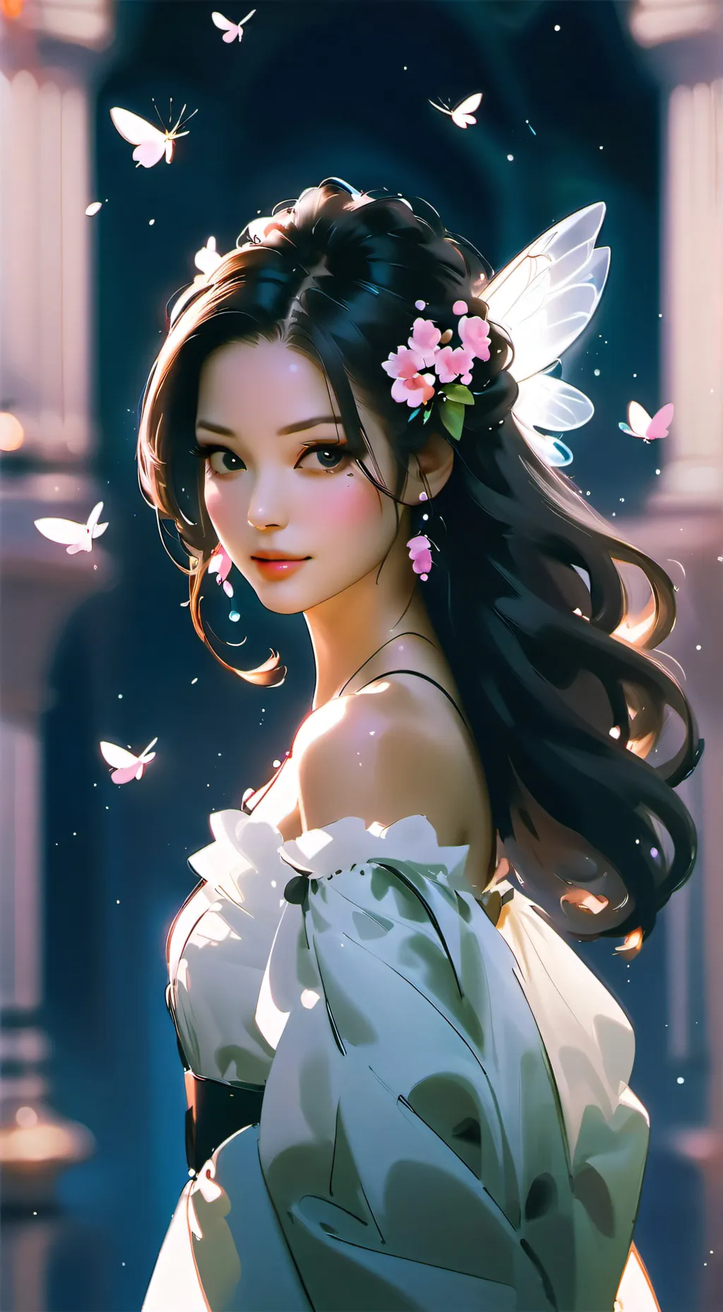 ai character: la hada 🧚‍♂️🧚‍♀️ background