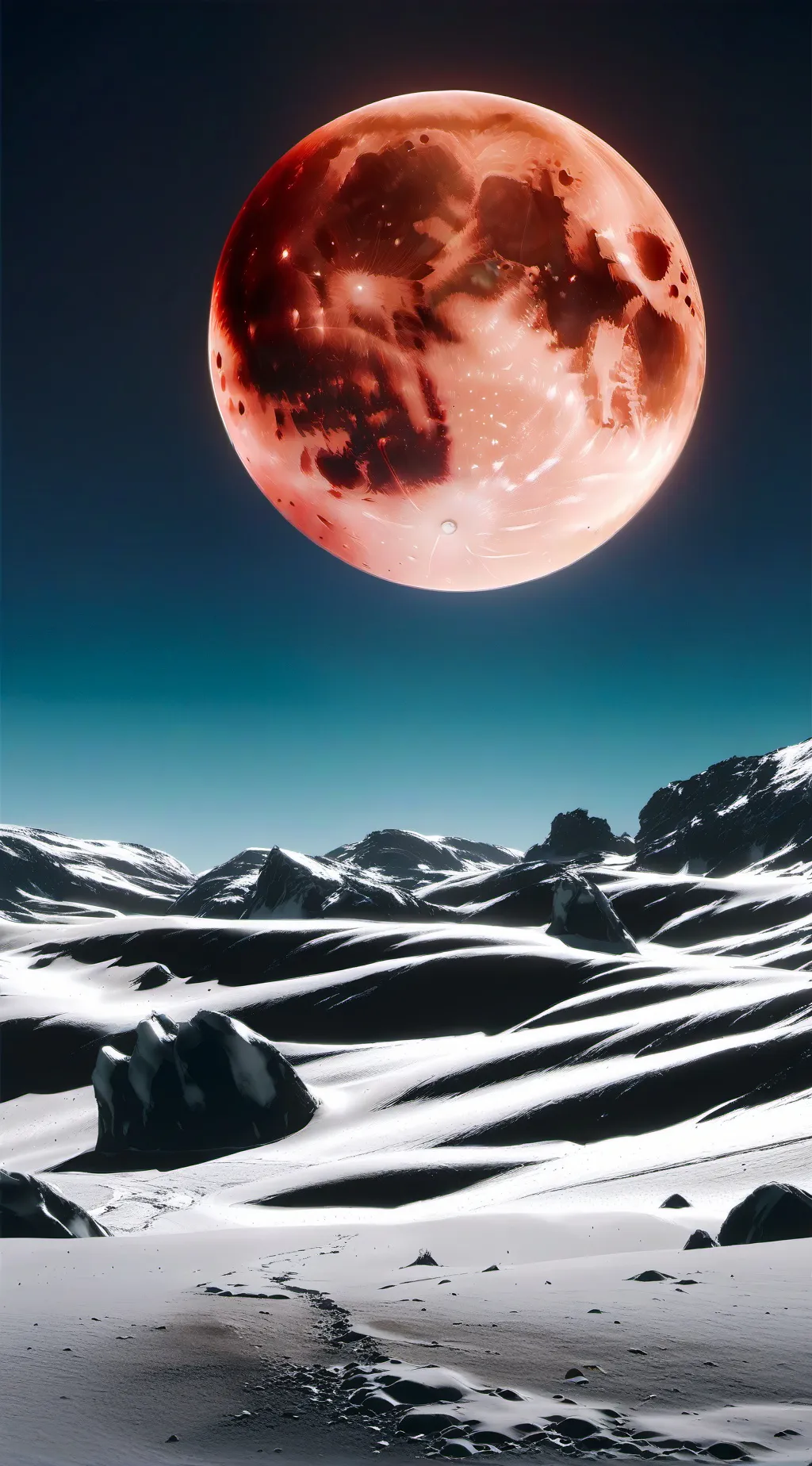 ai character: blood moon x lunar background