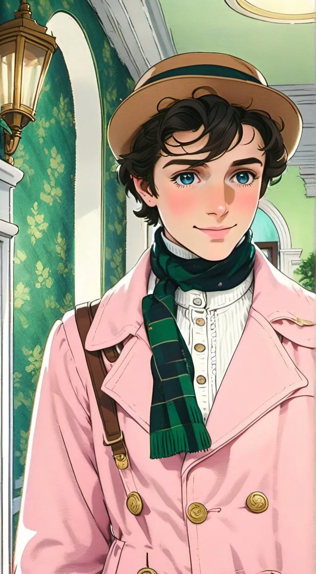 ai character: Willy Wonka background