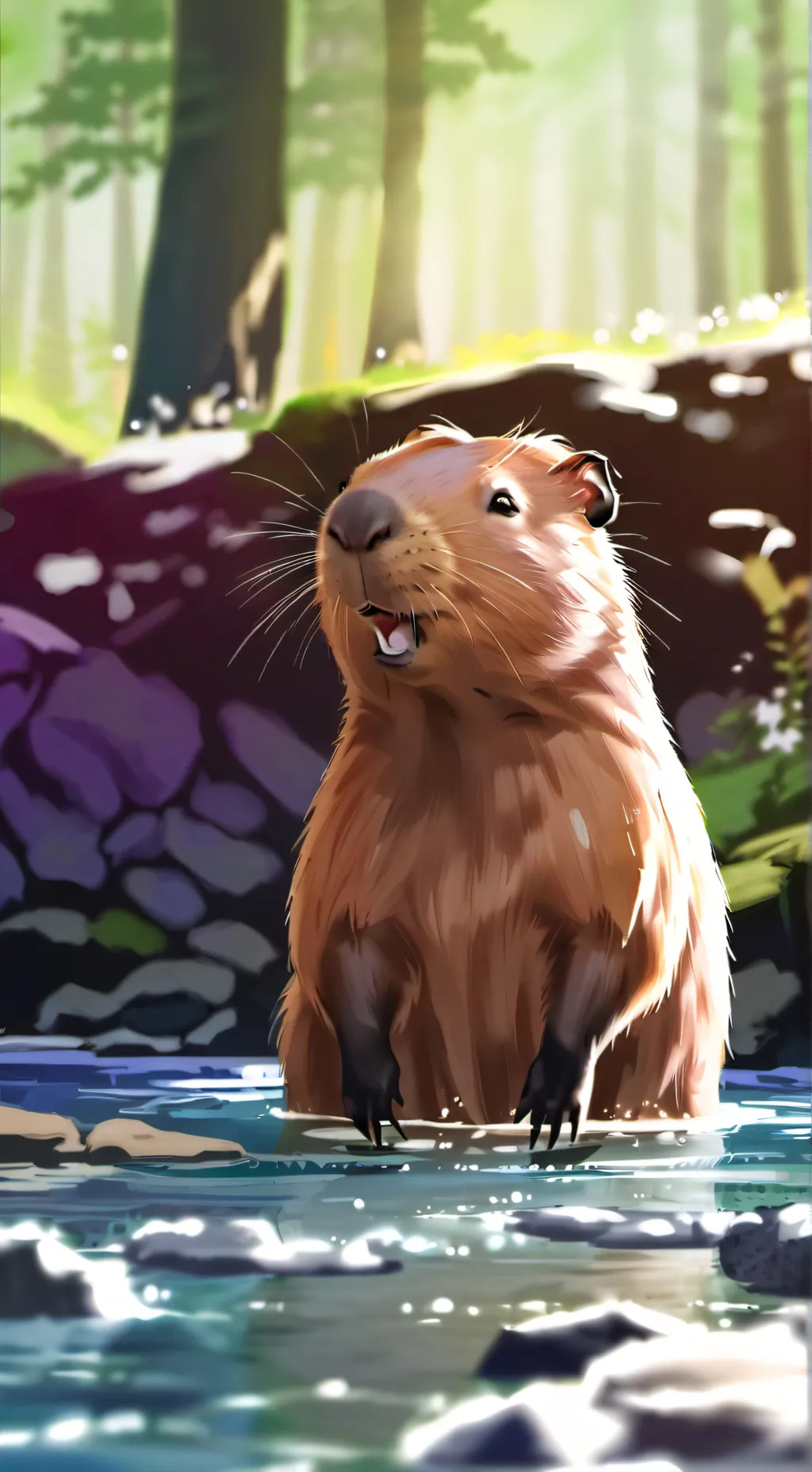 ai character: 😇𝒄𝒂𝒑𝒊𝒃𝒂𝒓𝒊𝒏𝒐𝒐𝒐😍 background