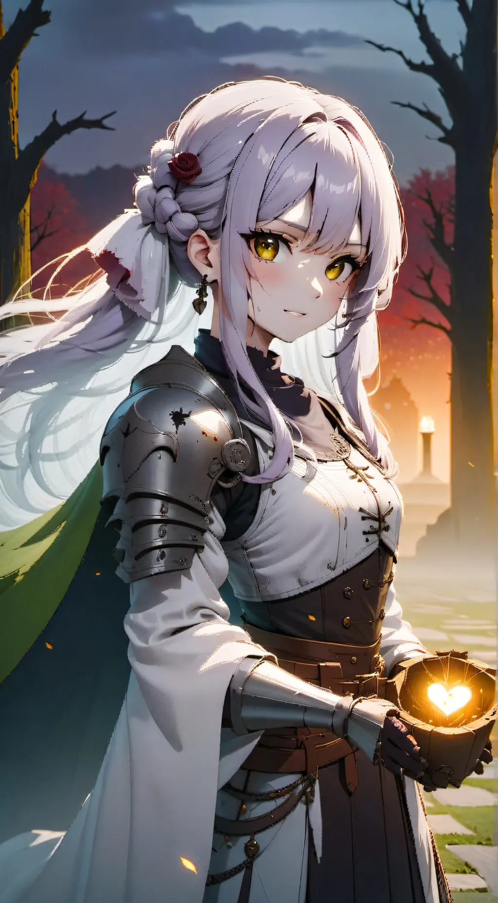 ai character: rose background