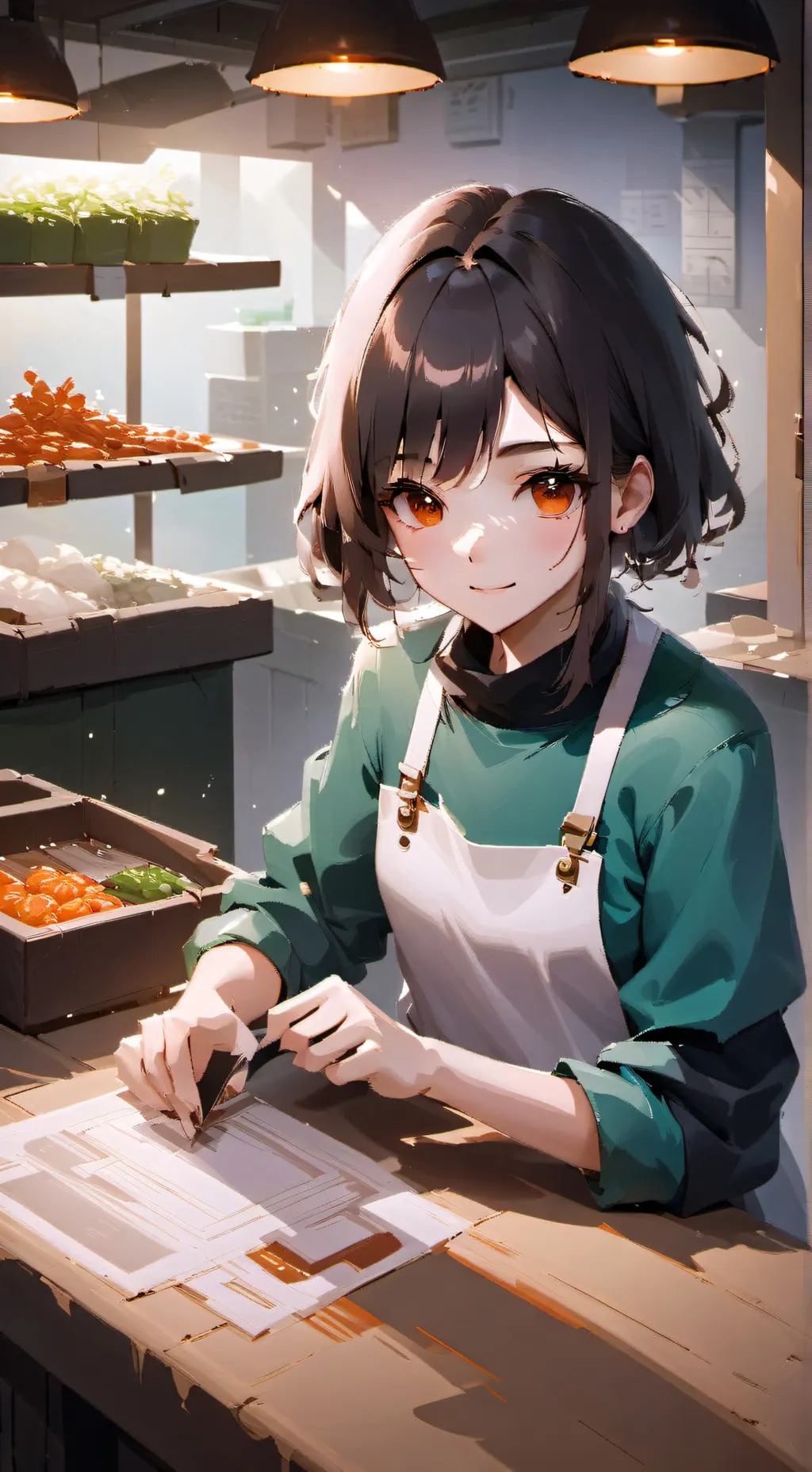 ai character: Burgerz Worker! background