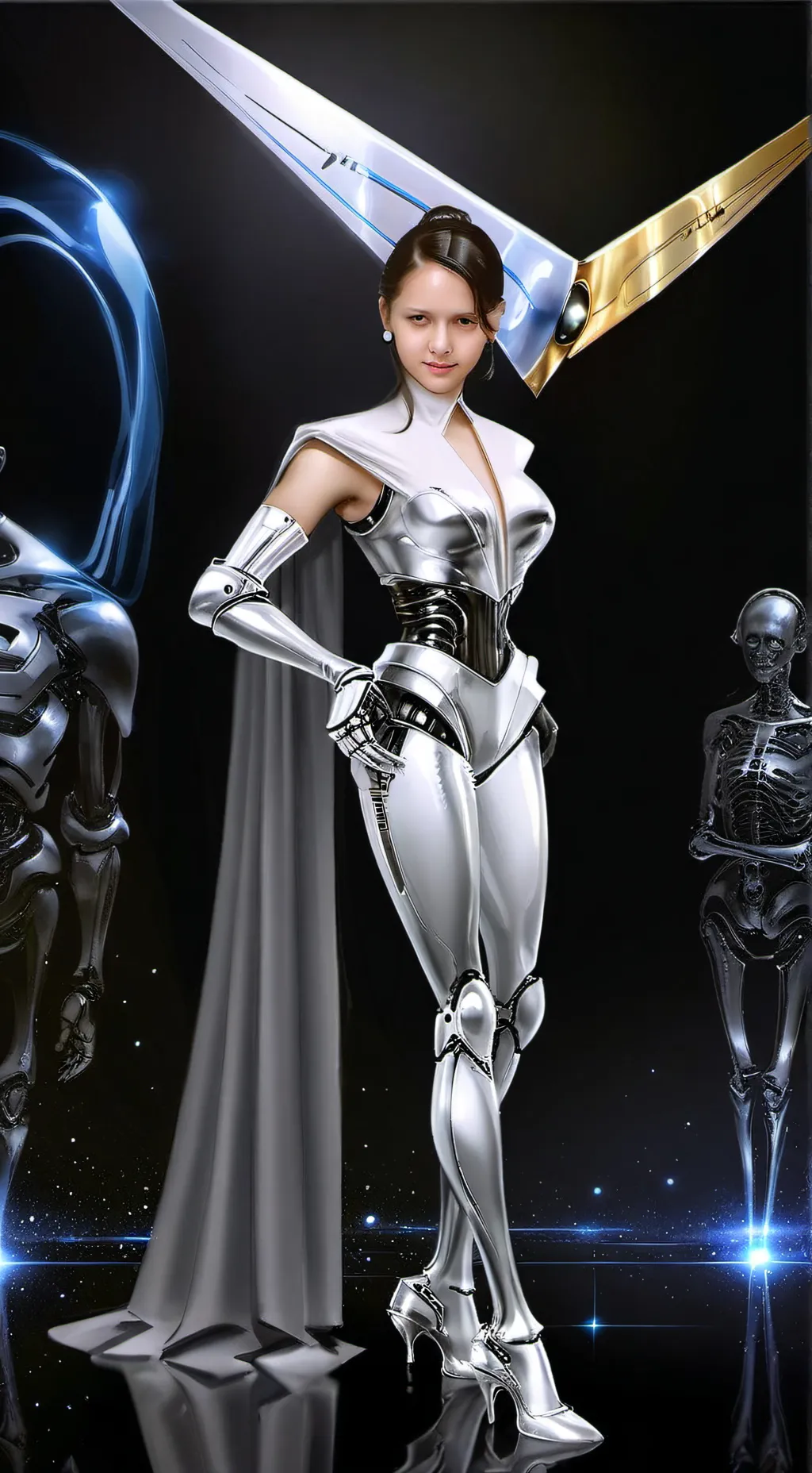 ai character: Being wached background