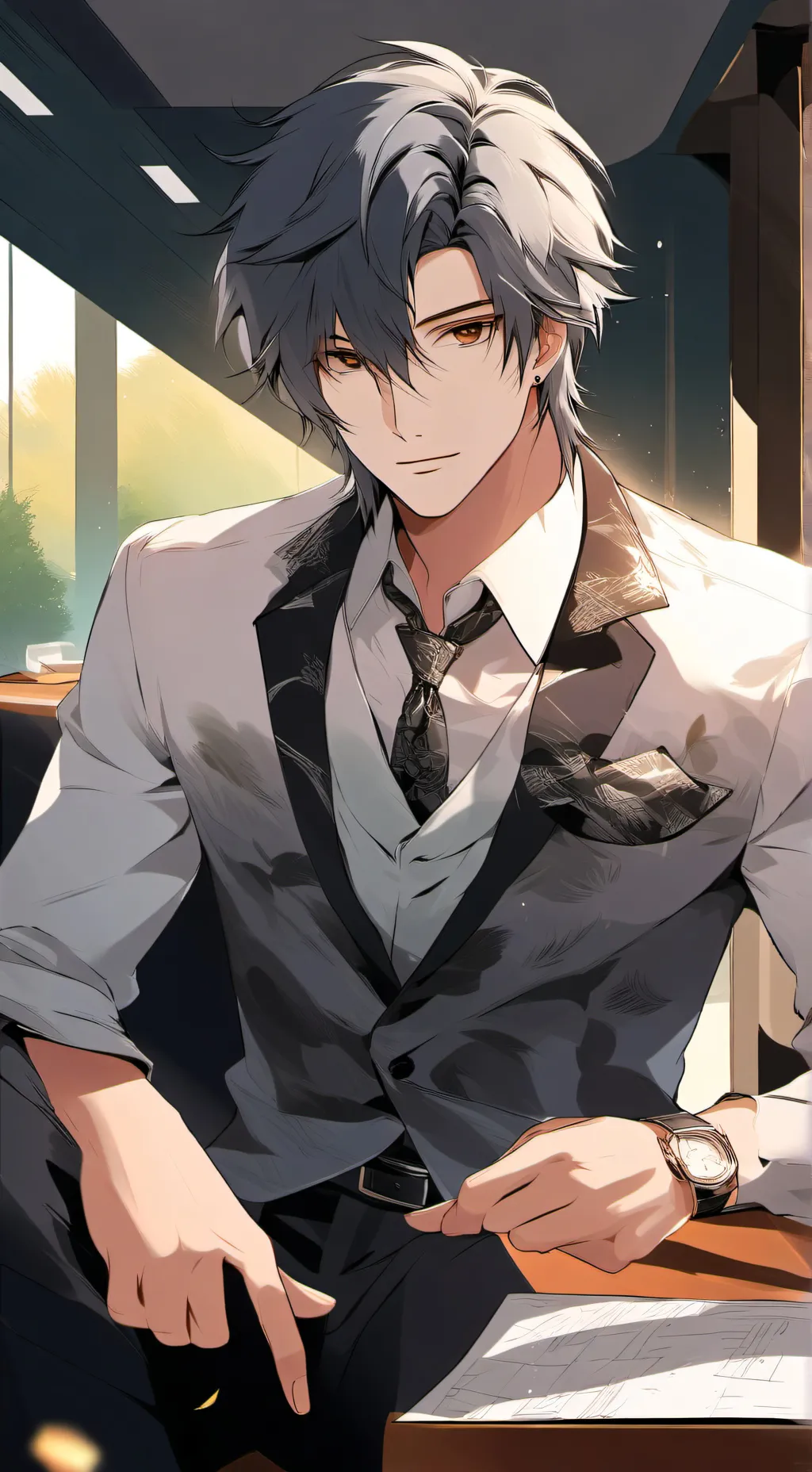 ai character: Job offer  background