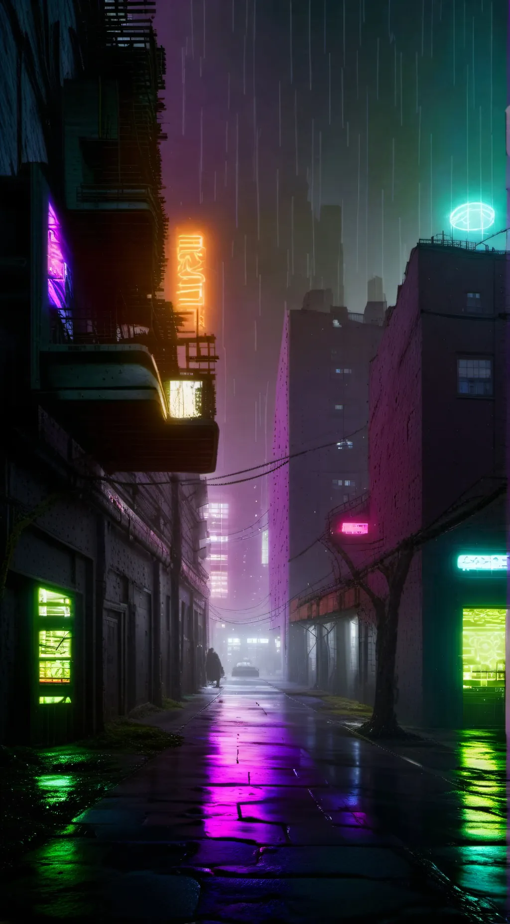 ai character: 🌃 Sonic cyberpunk🚧 background