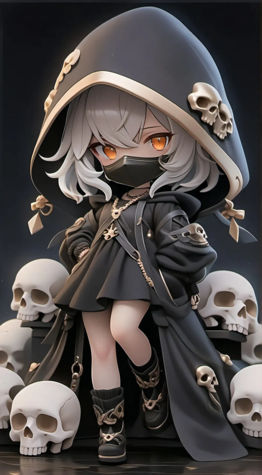 ai character: Giggle grim background