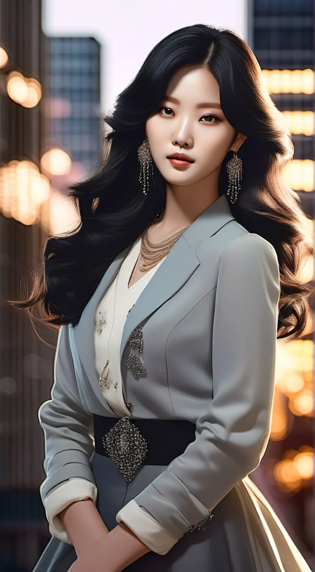 ai character: Skz Hyunjin sister background