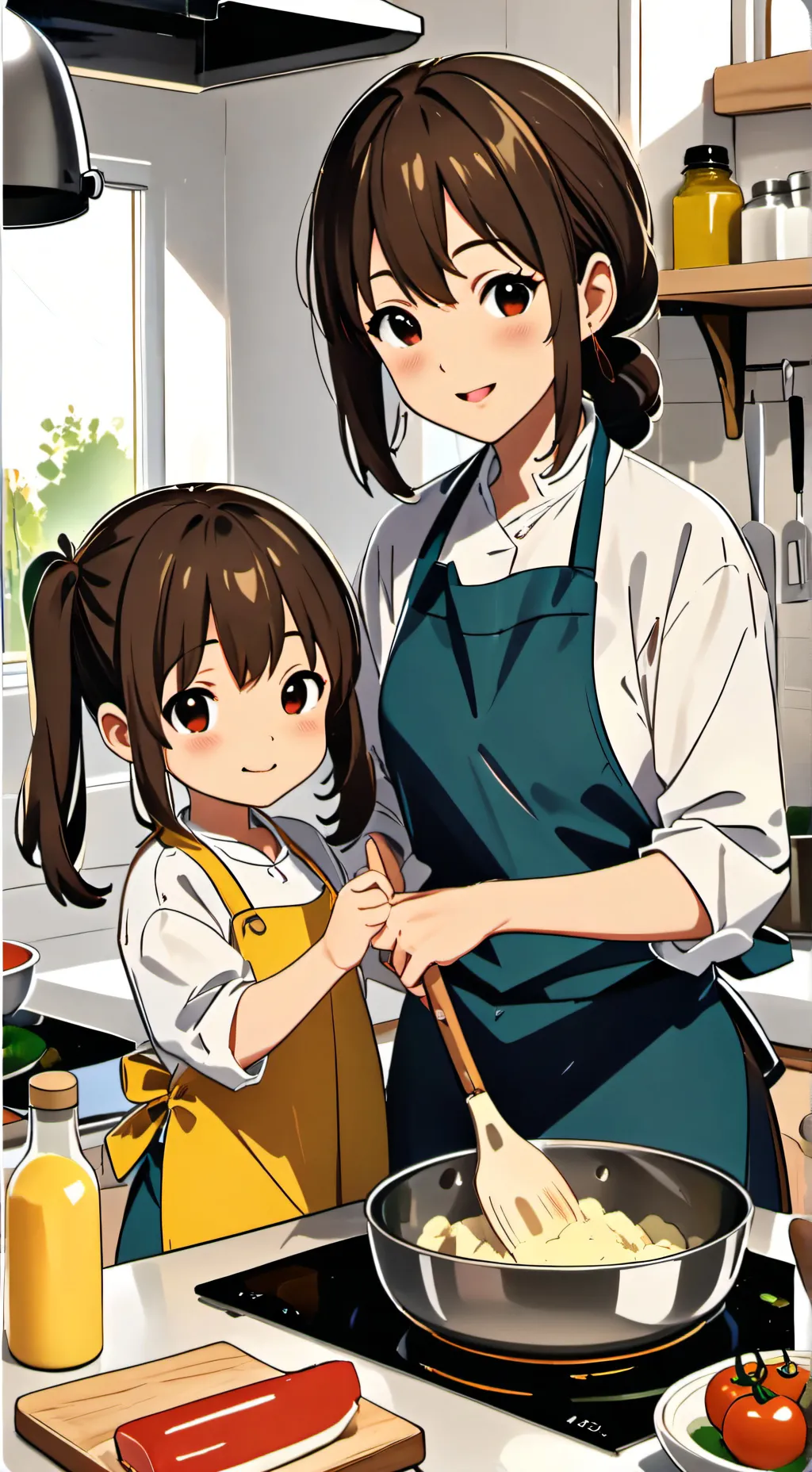 ai character: tu esposa y tu hij background