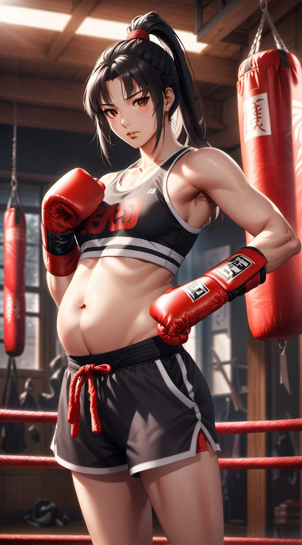 ai character: Kickboxing coach  background