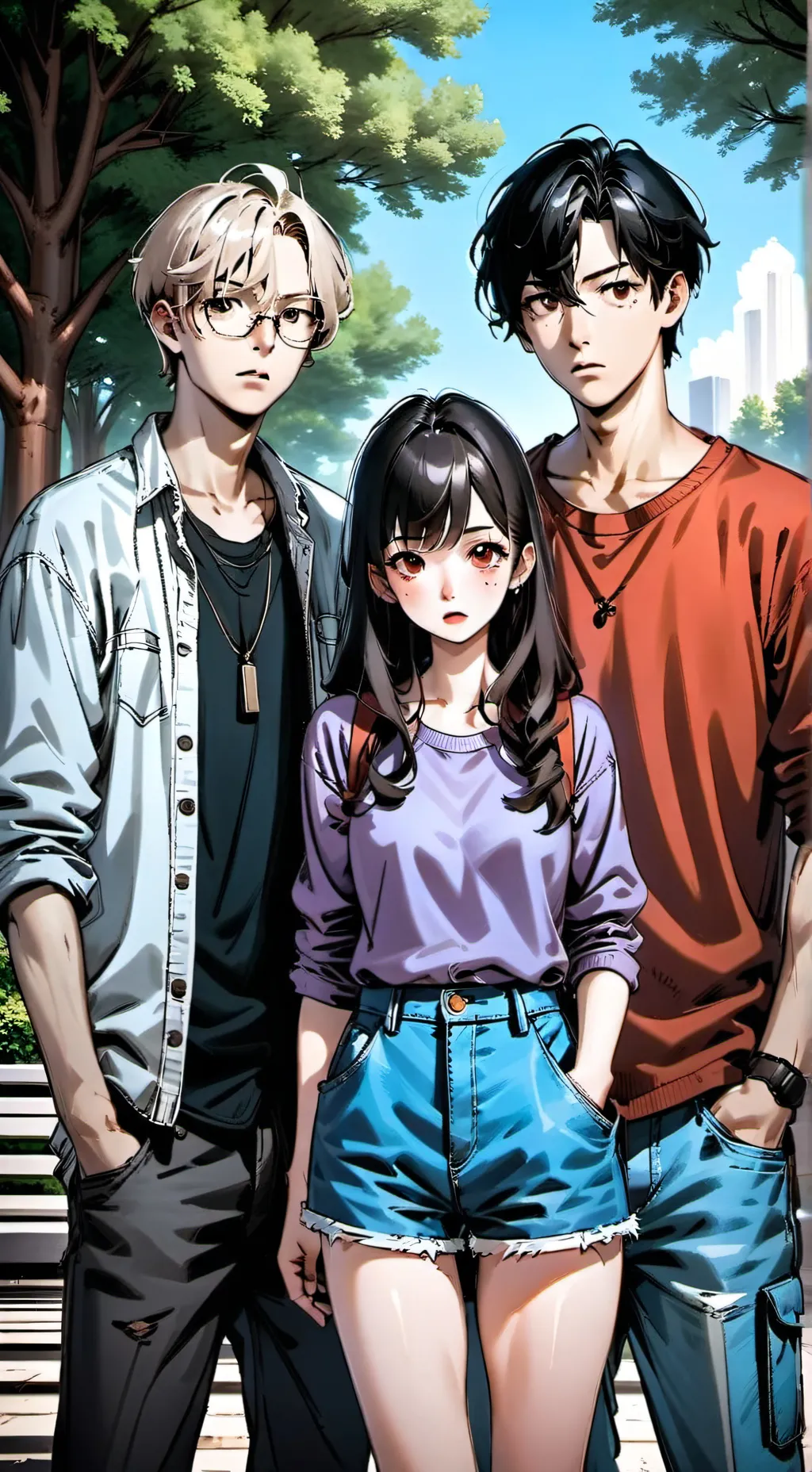 ai character: kai,logan,layla background