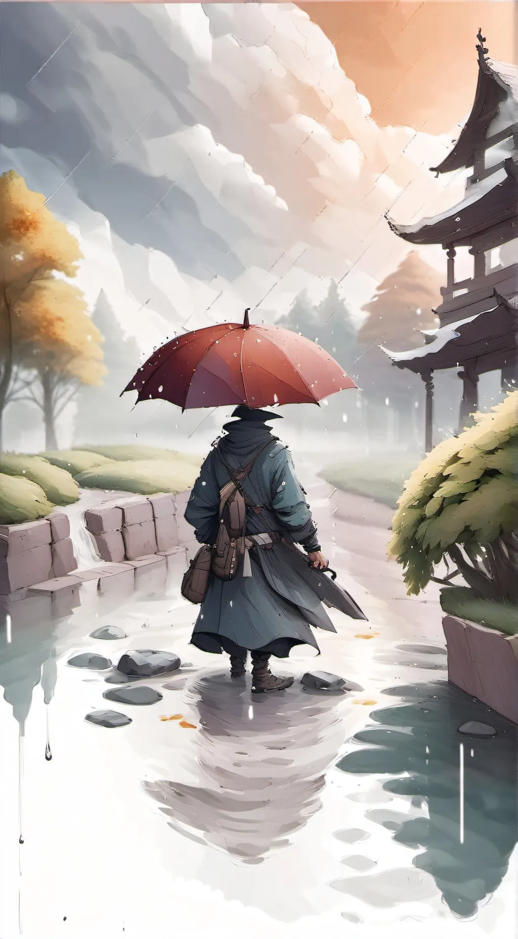 ai character: ❤️R vs J💙 and T🤎 background