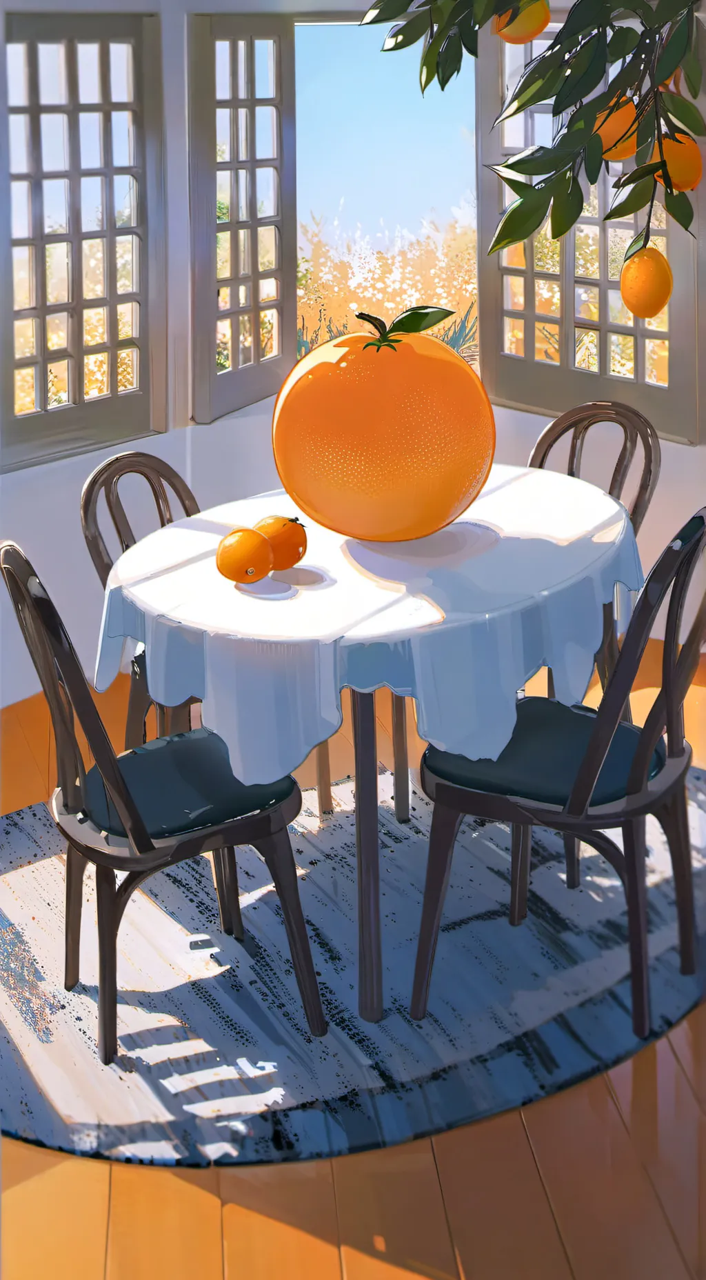 ai character: Annoying Orange background