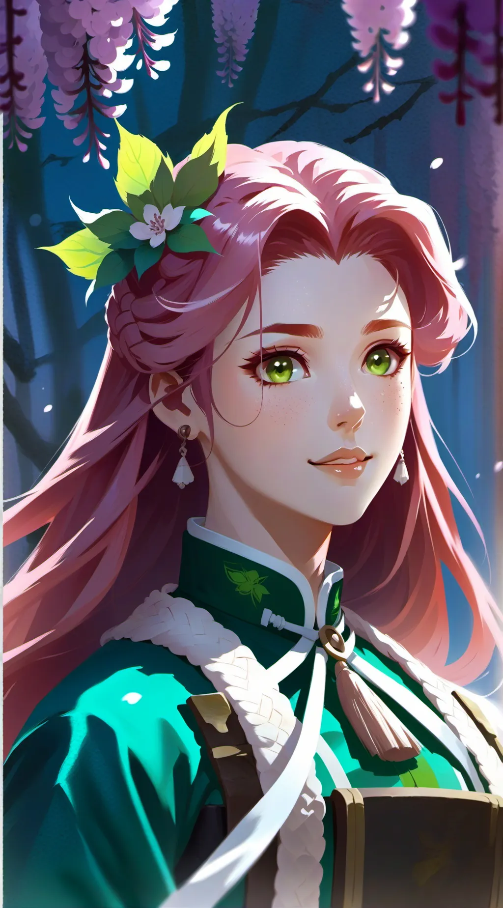 ai character: mitsuri kanroji  background