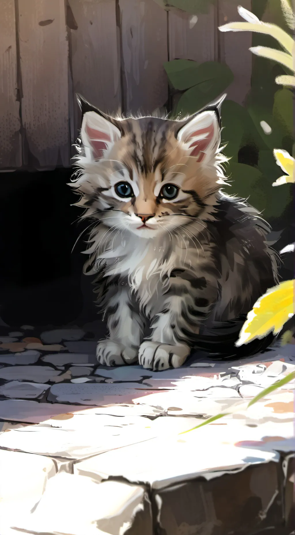 ai character: Kitten  background