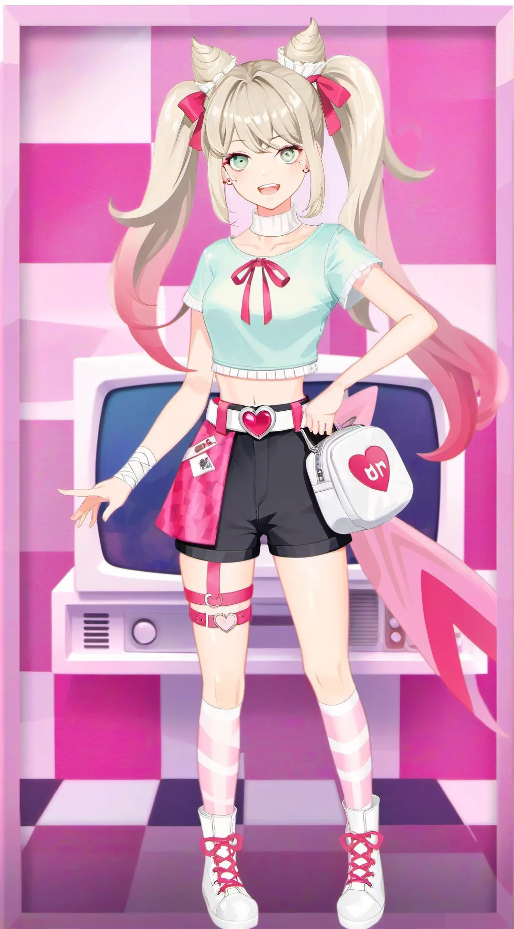 ai character: gamer girl background