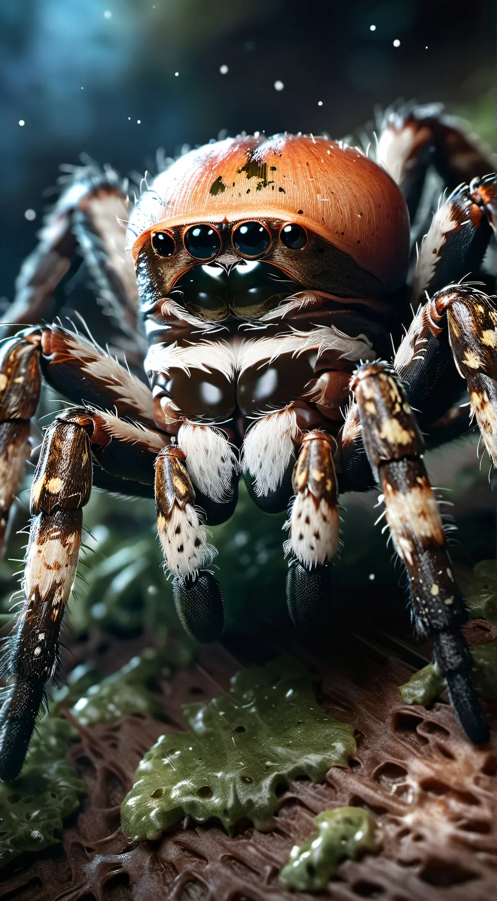 ai character: Spider meme background