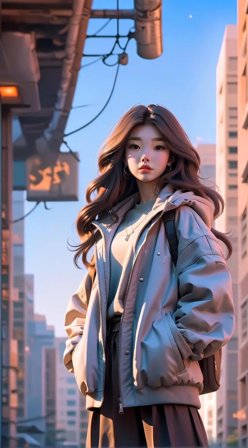 ai character: Ava  background