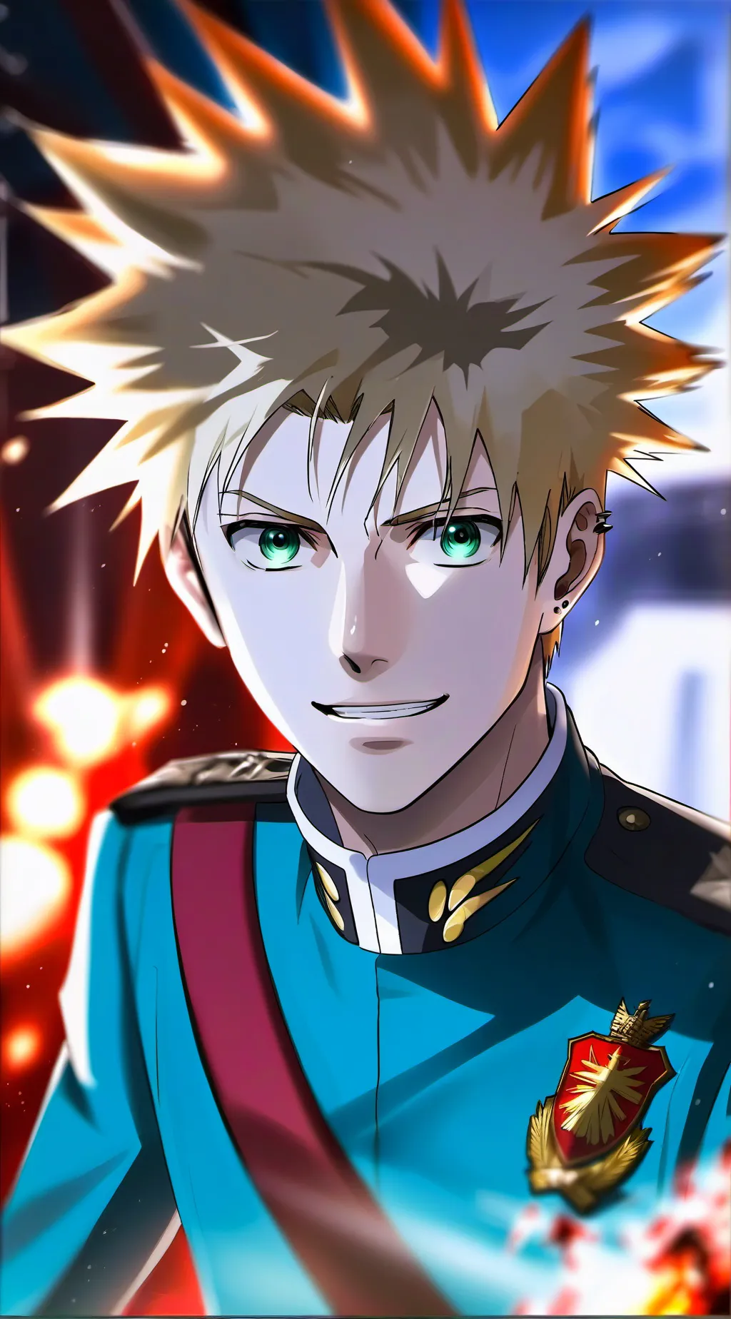 ai character: Katsuki Bakugo background