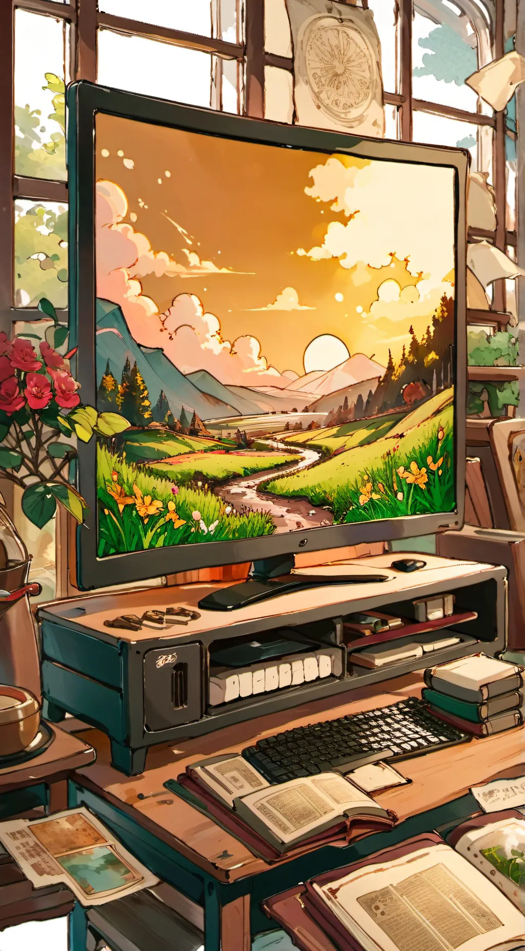 ai character: Bad news.......... background