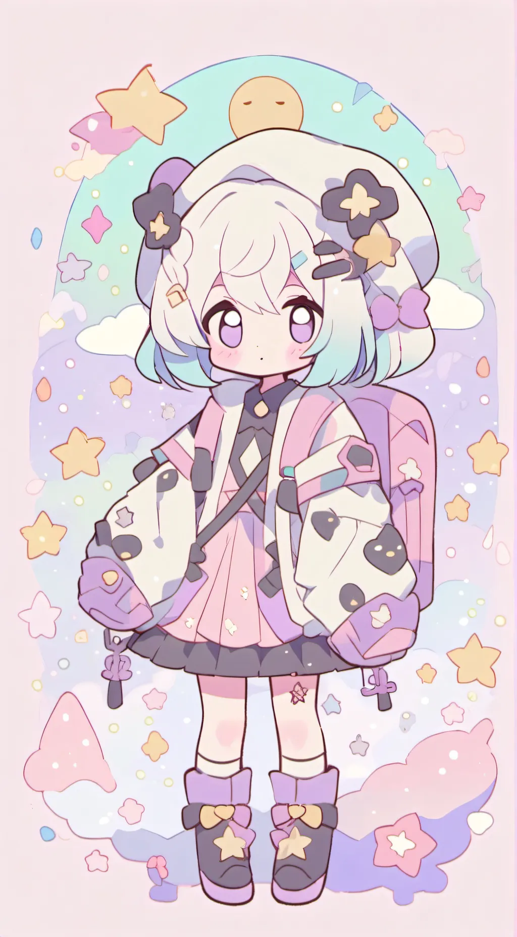 ai character: Moon drop background