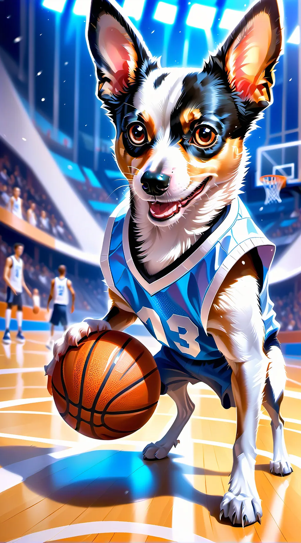 ai character: nba tiger background