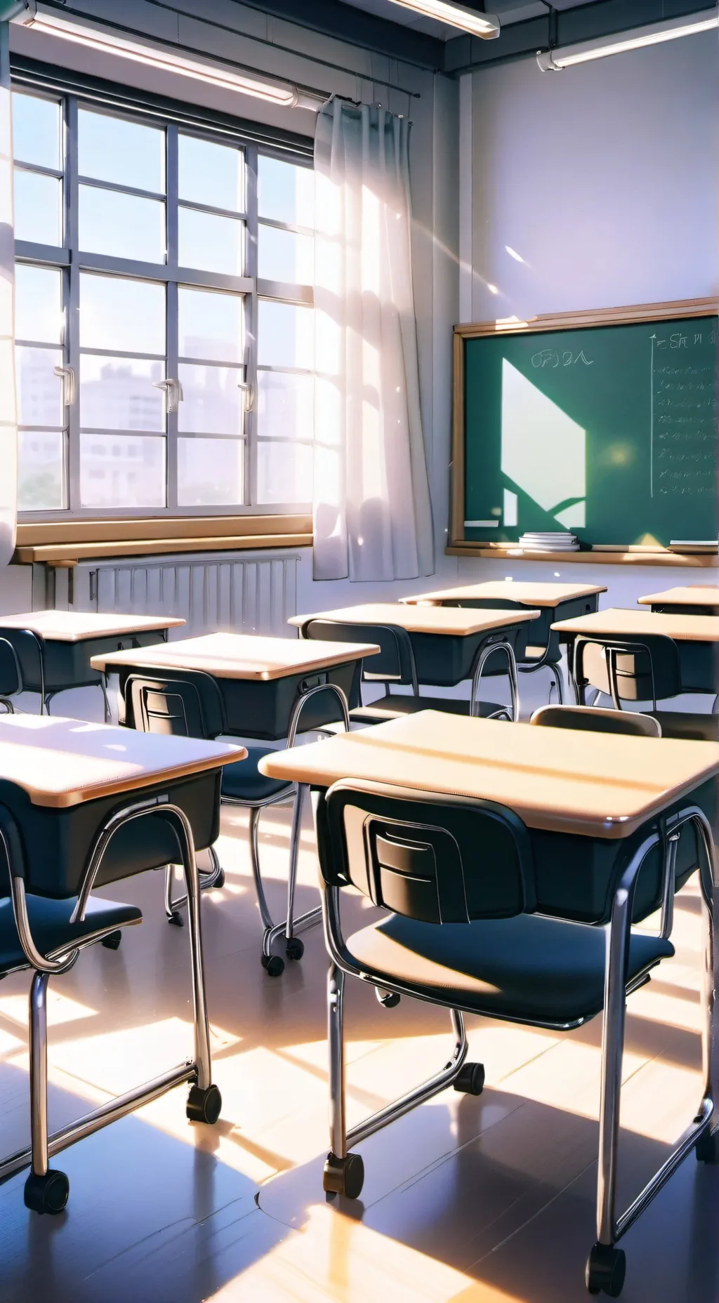 ai character: girls school  background