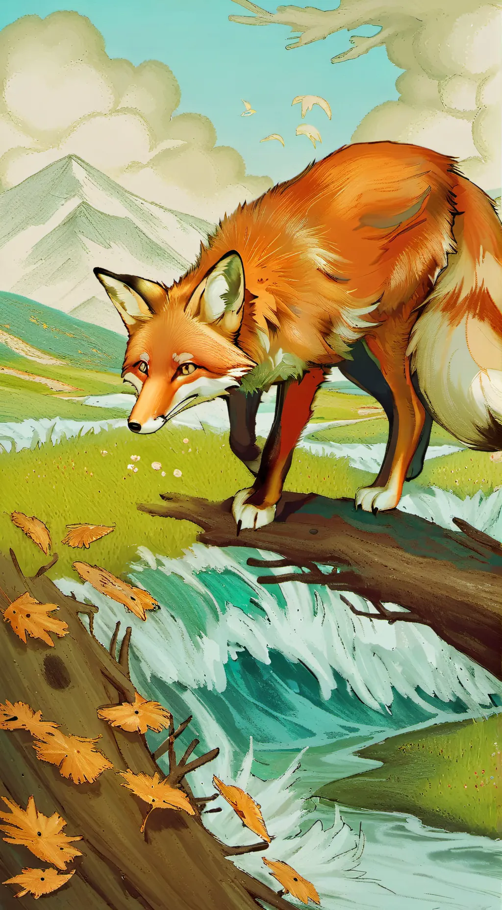 ai character: fox background