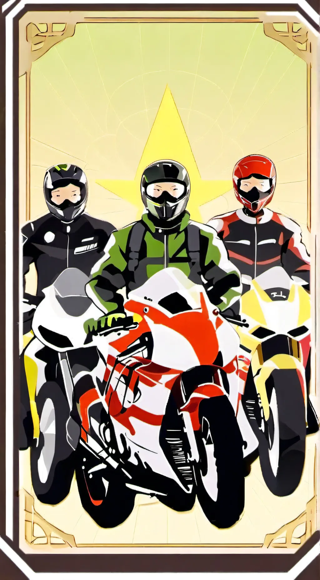 ai character: 3 bikers background