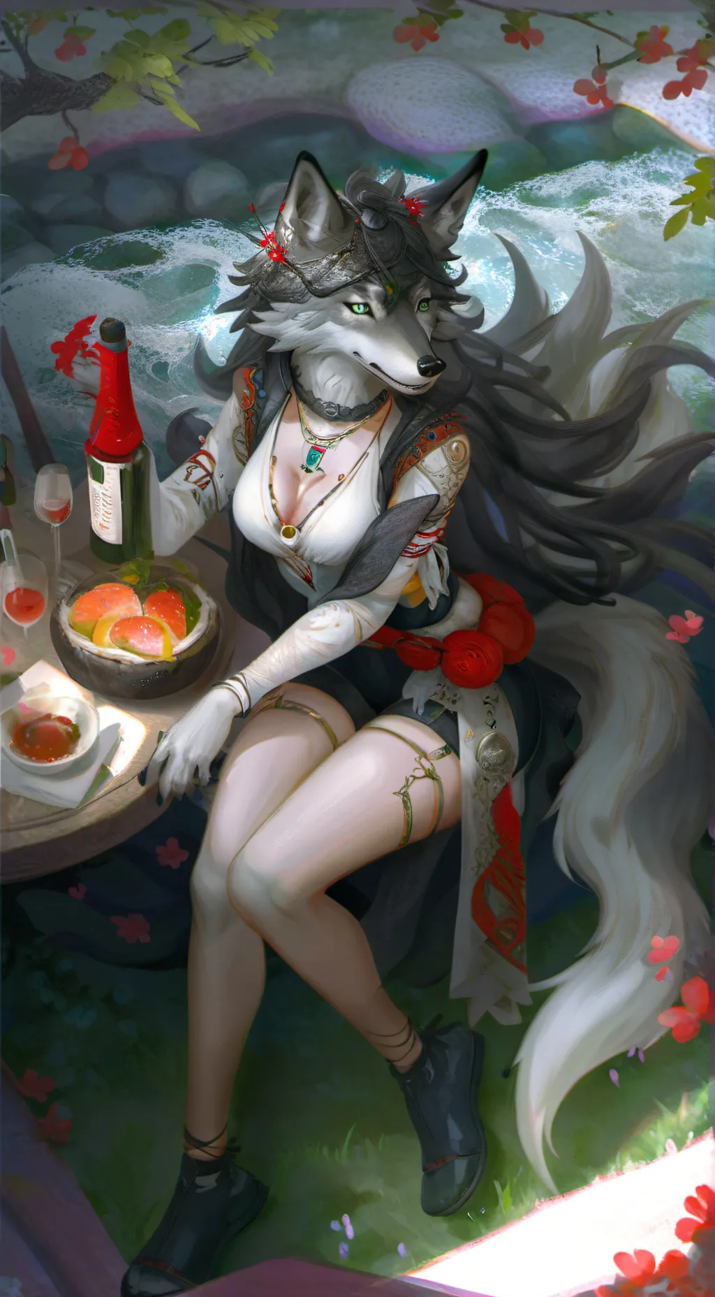 ai character: Roxanne  background