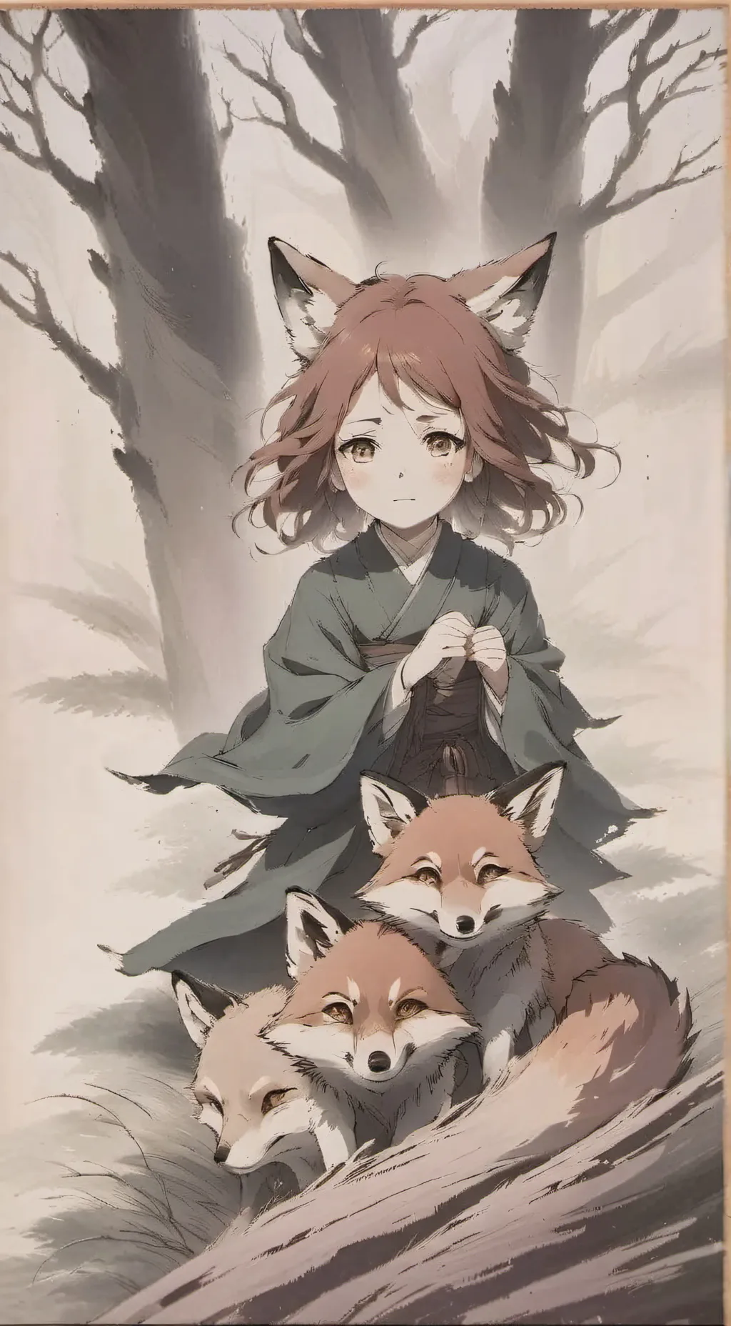 ai character: mom foxgirl background