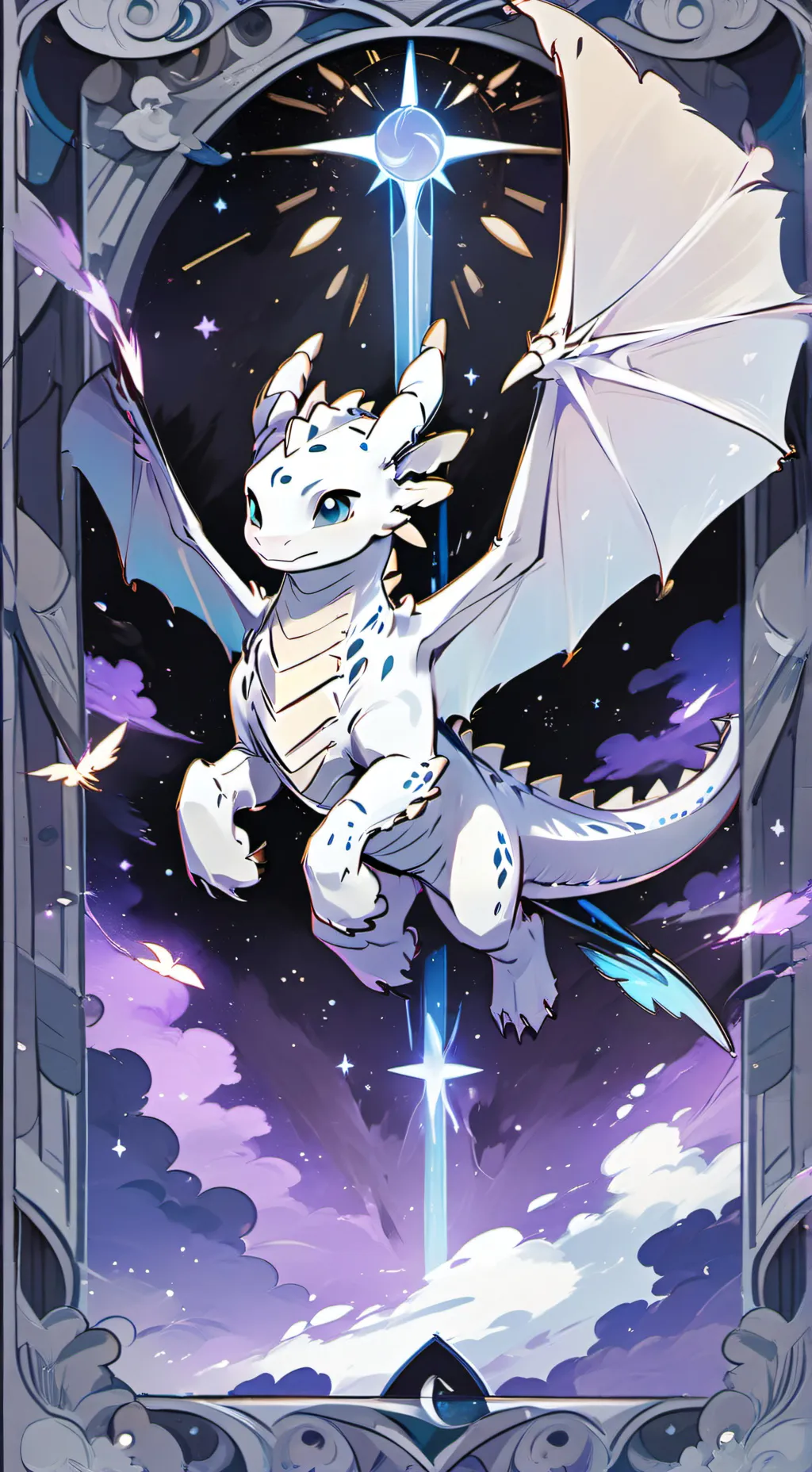 ai character: Luna (light fury) background