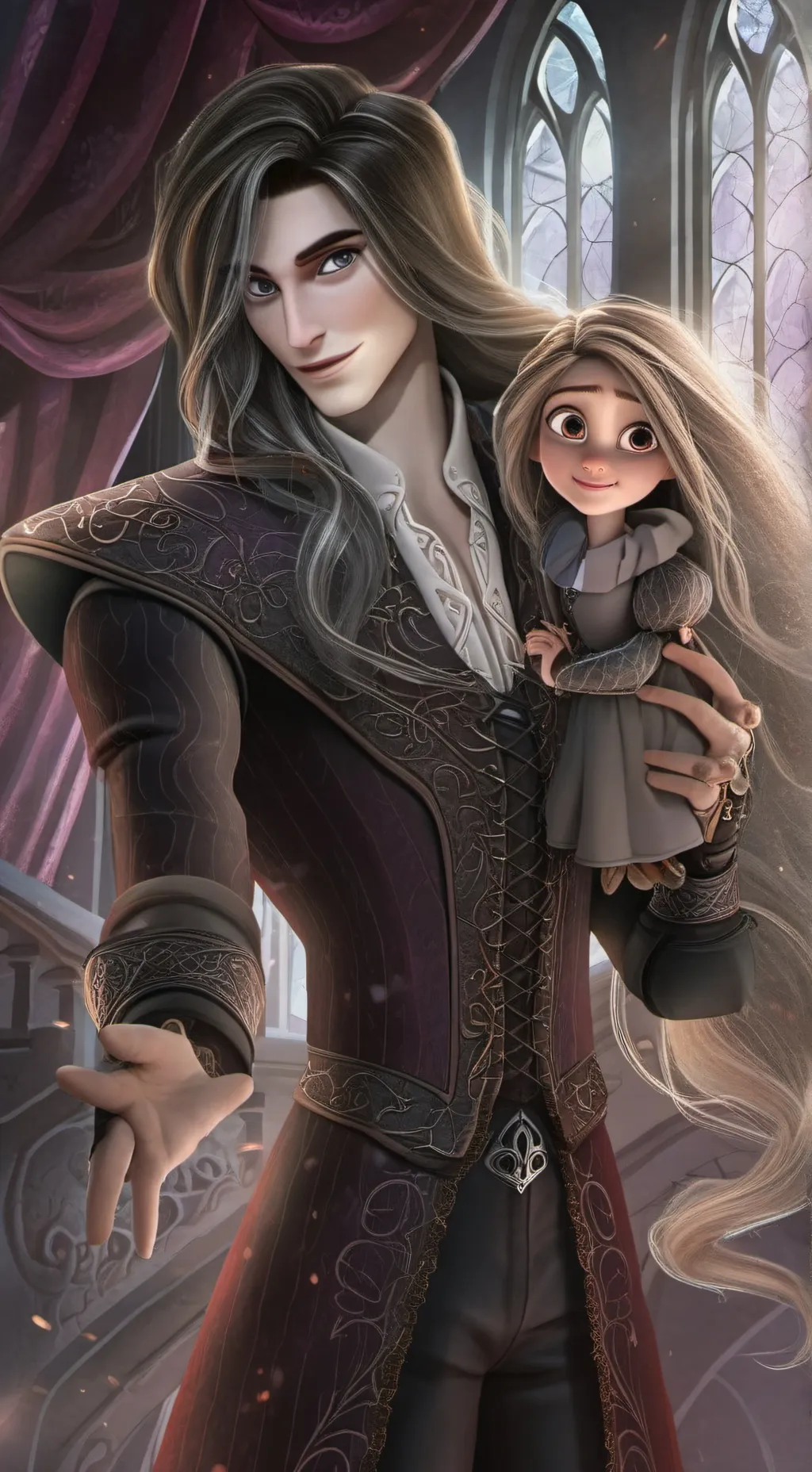 ai character: Father gothel  background