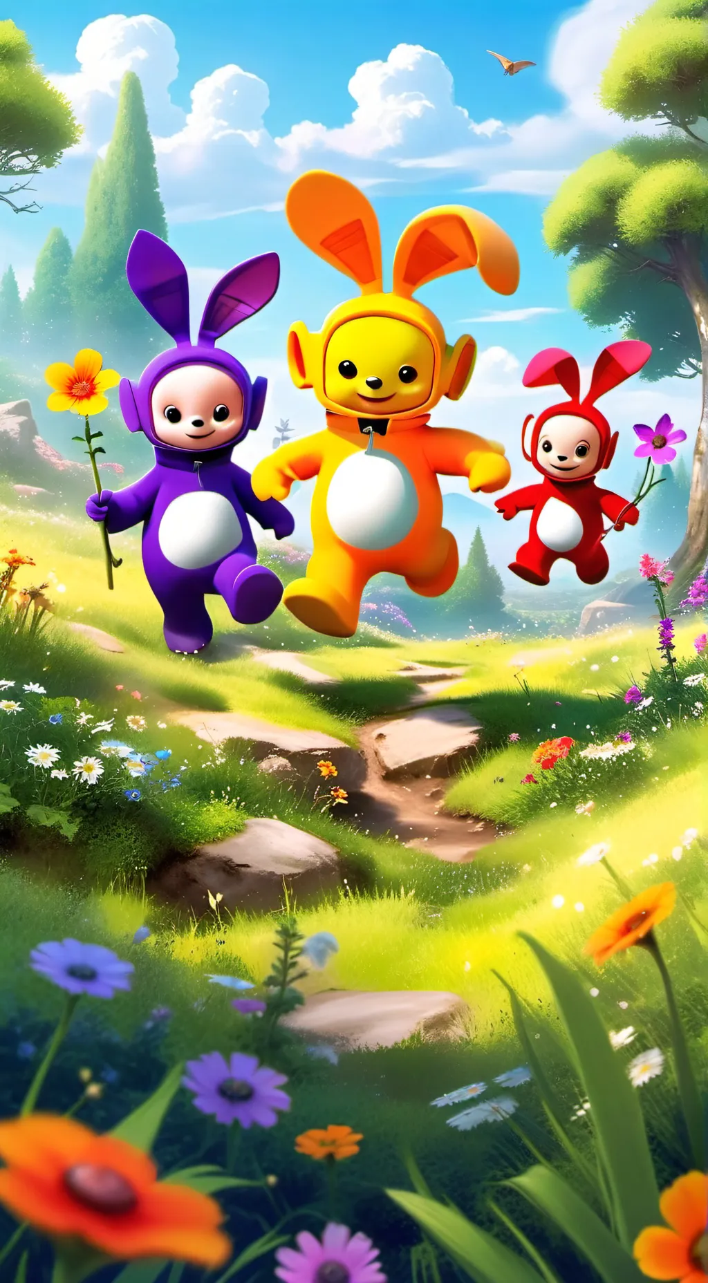 ai character: teletubbies hate y background