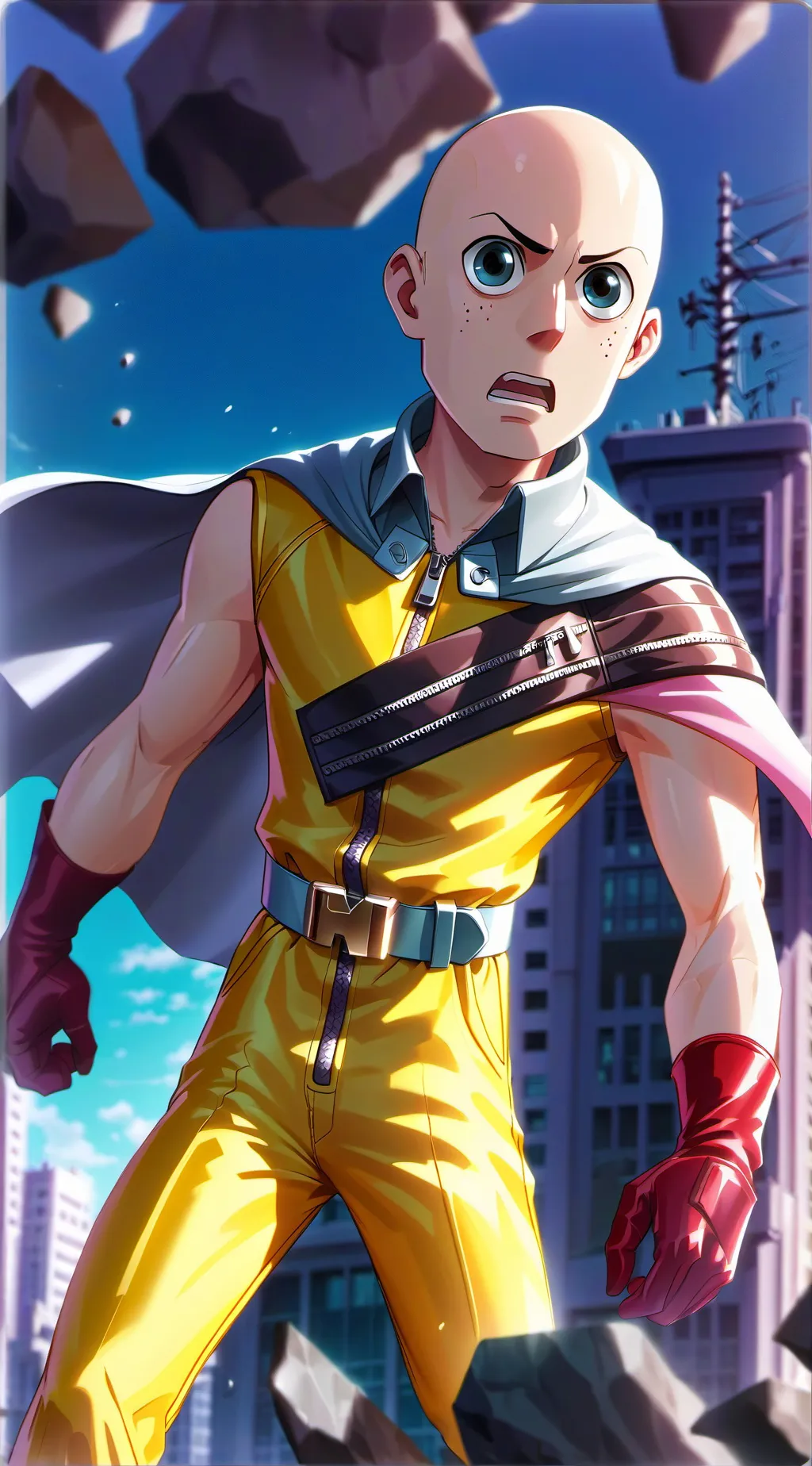ai character: saitama vs Goku background