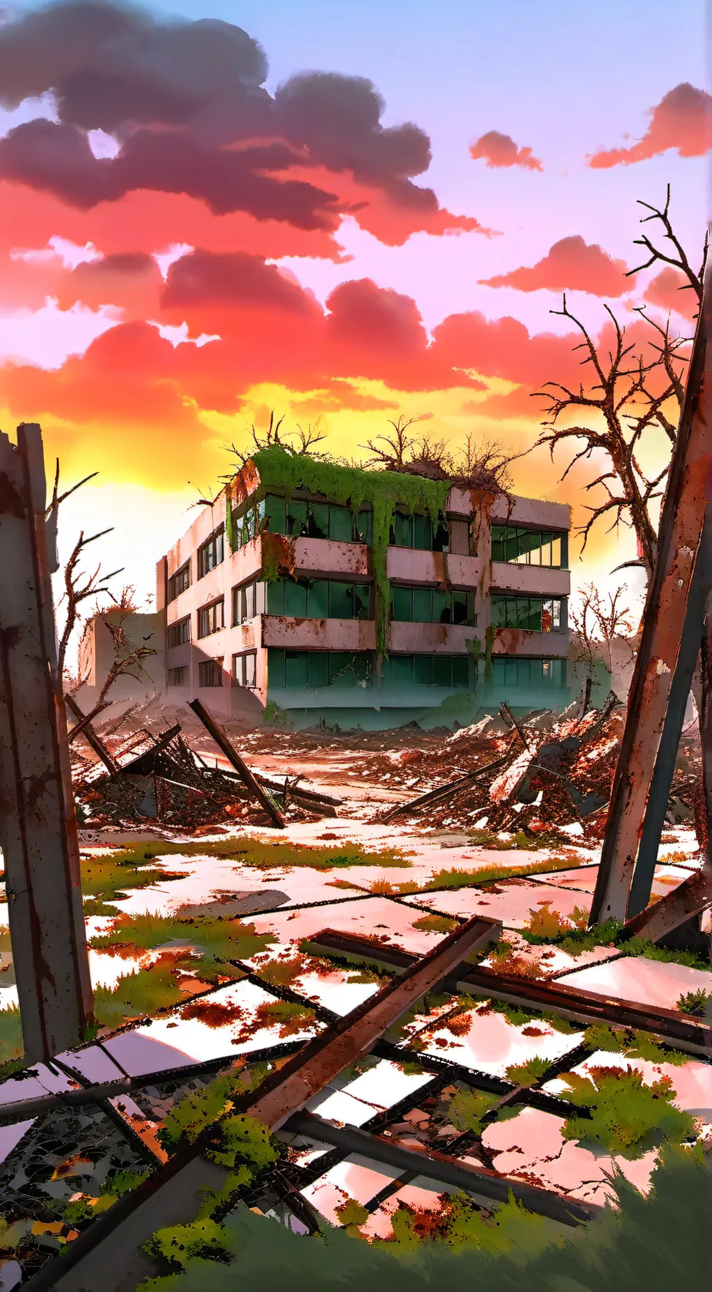 ai character: Apocalypse ridden background