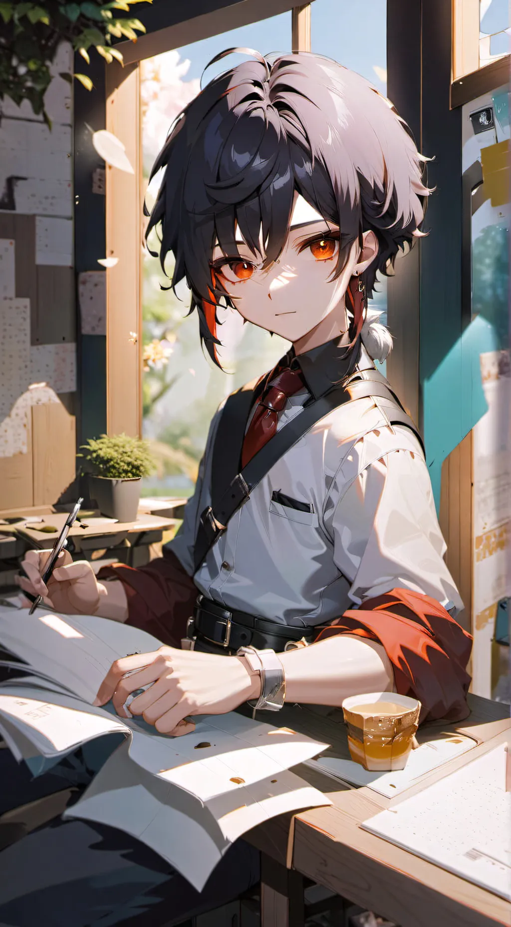 ai character: Ash background