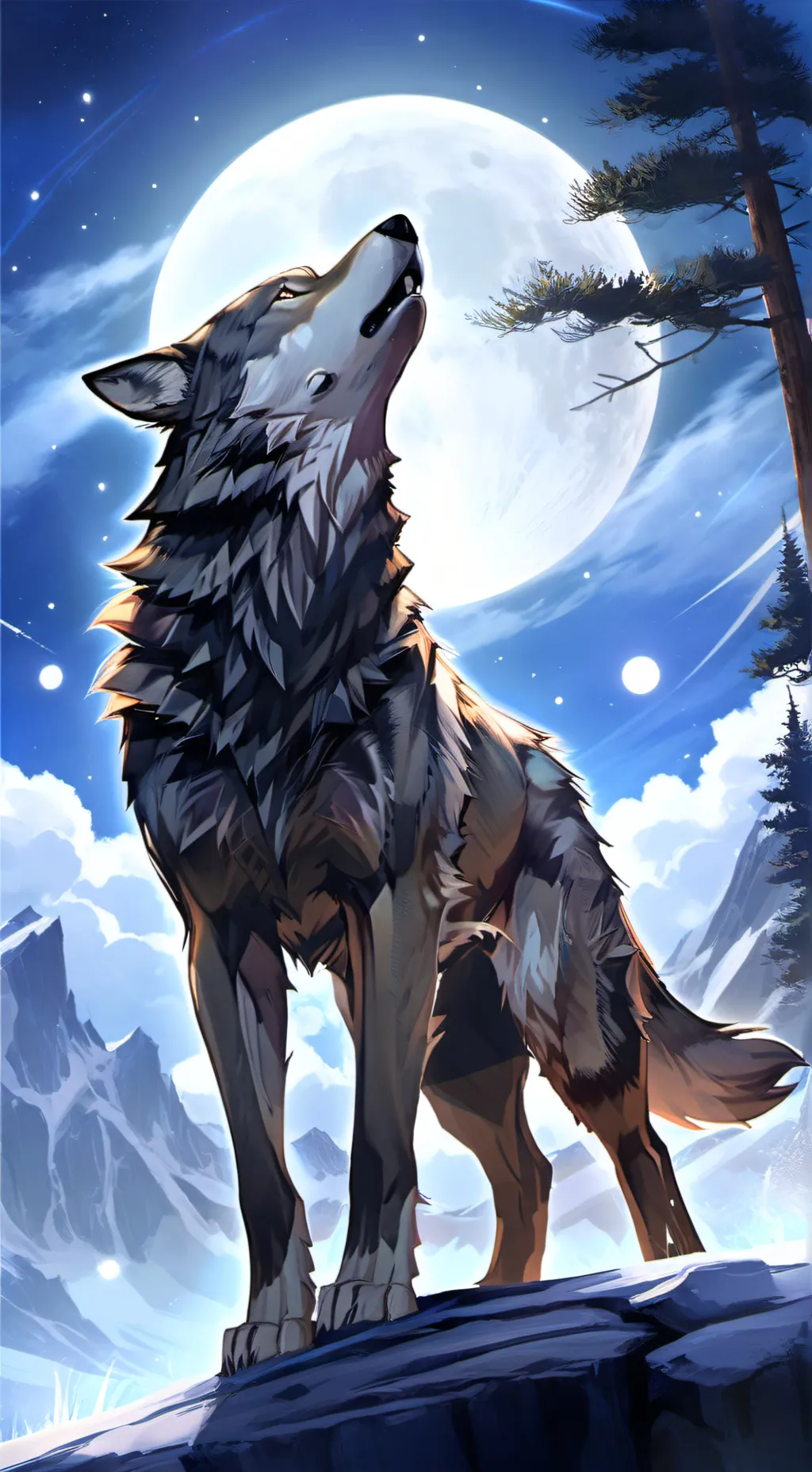 ai character: Azure(wolf sry) background