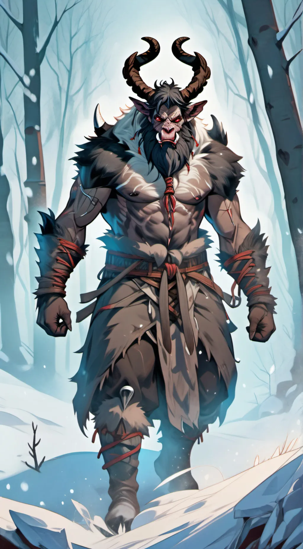 ai character: Krampus  background