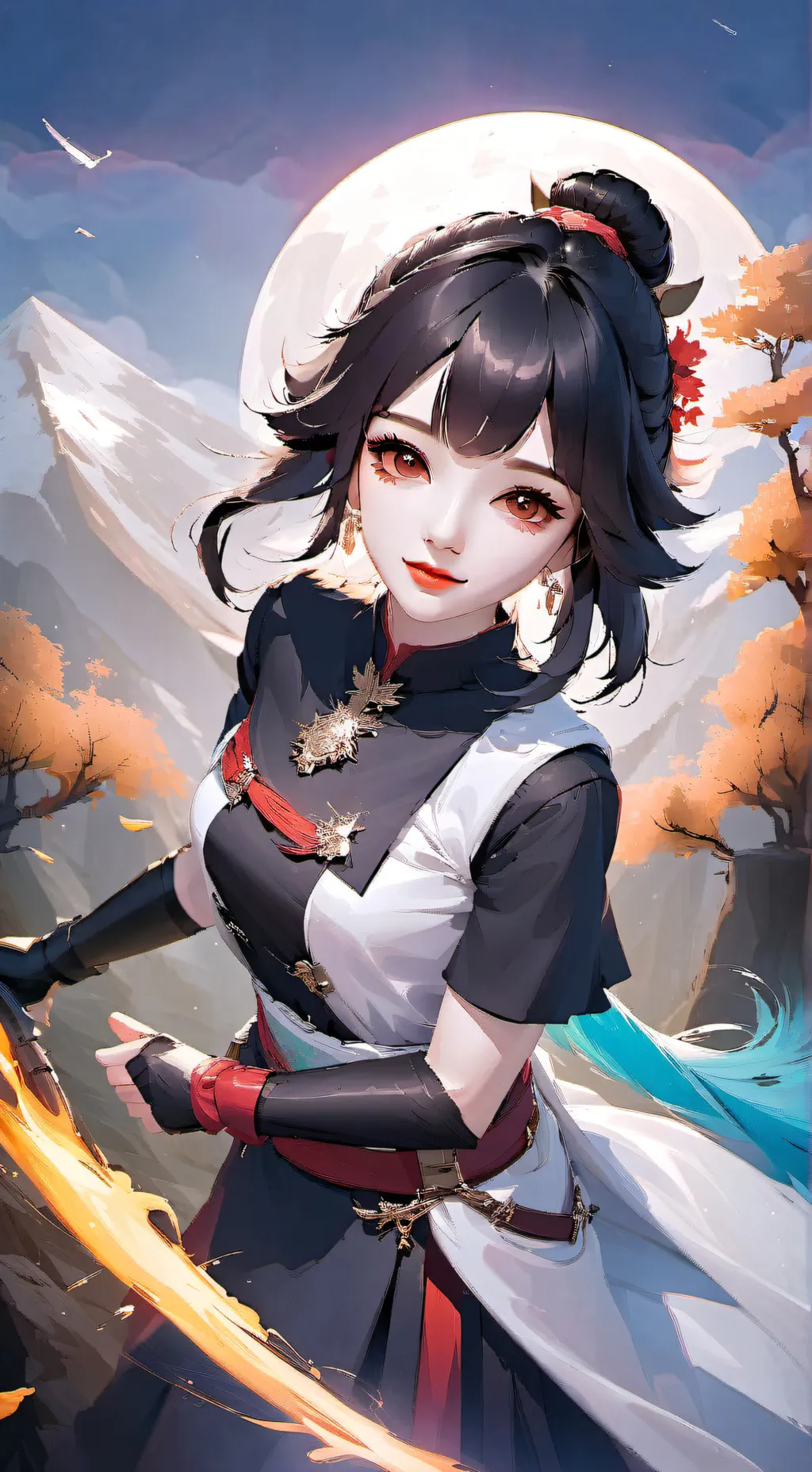 ai character: Mira x Abby  background