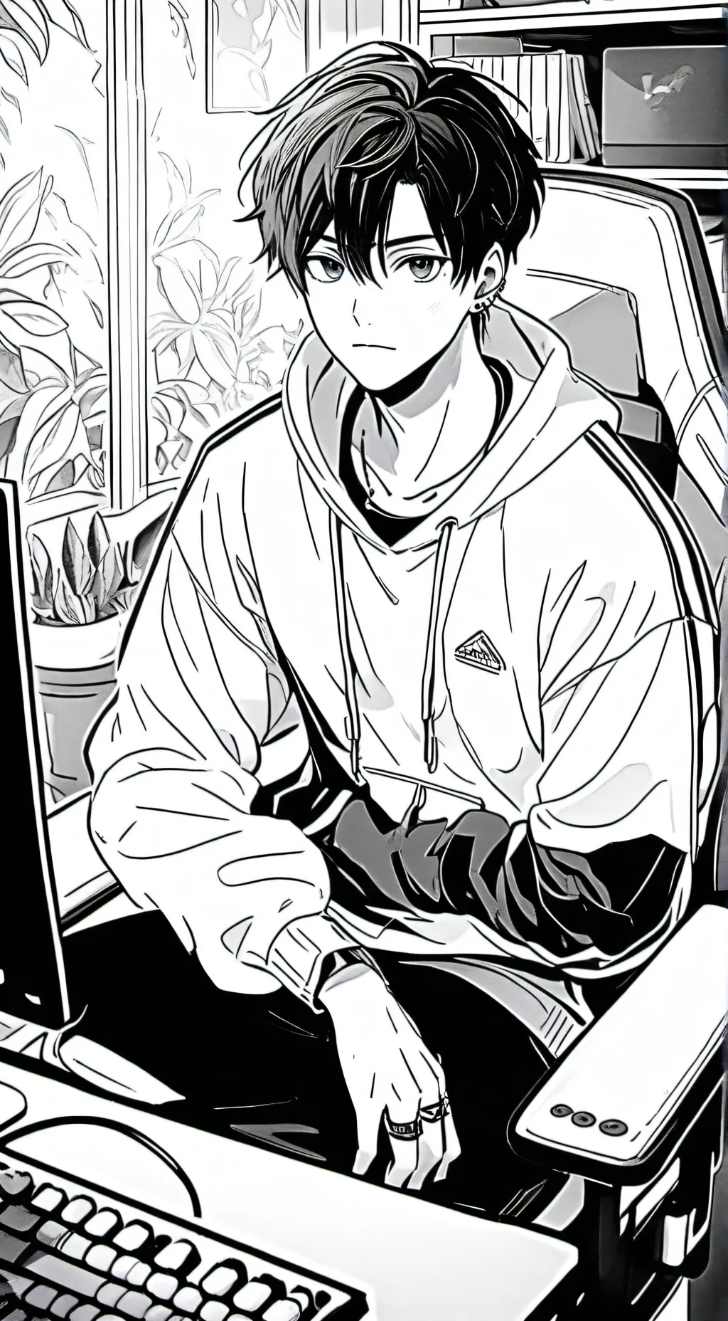 ai character: bl x guy  background