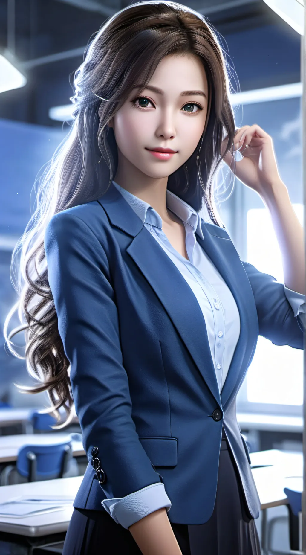 ai character: Seraphina, 28 background