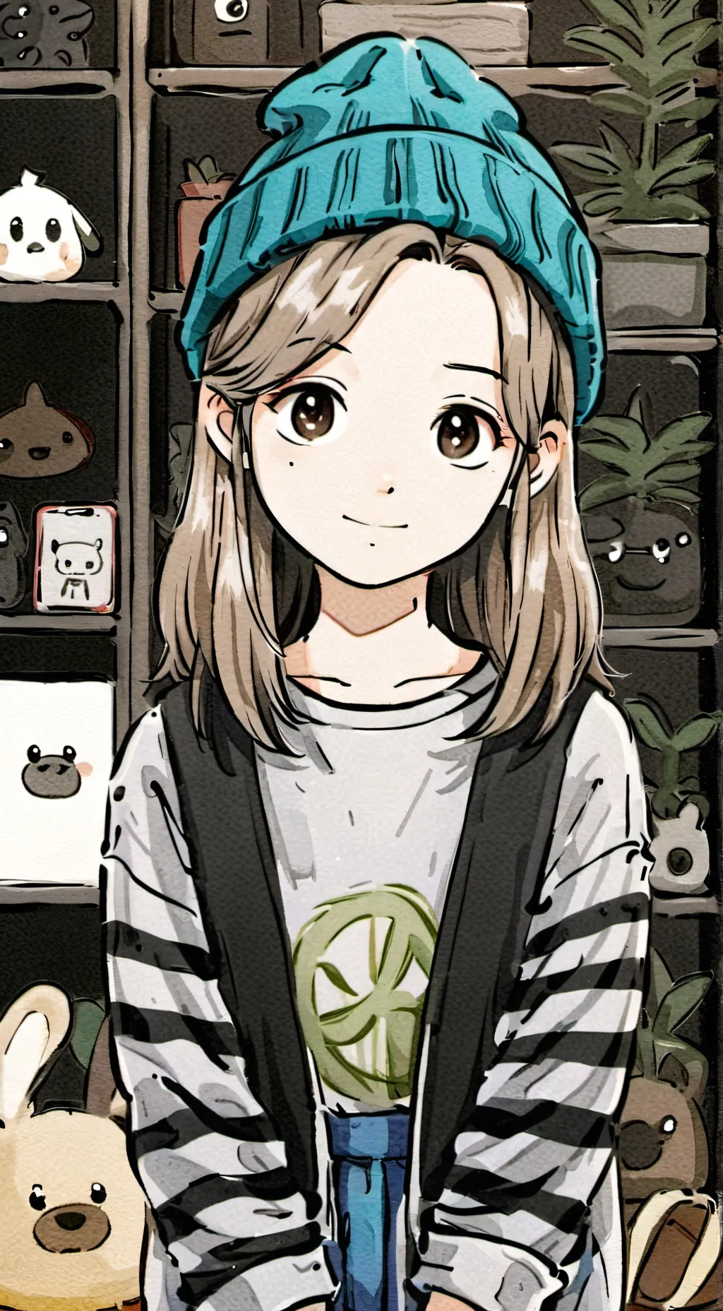 ai character: mia𐙚  background