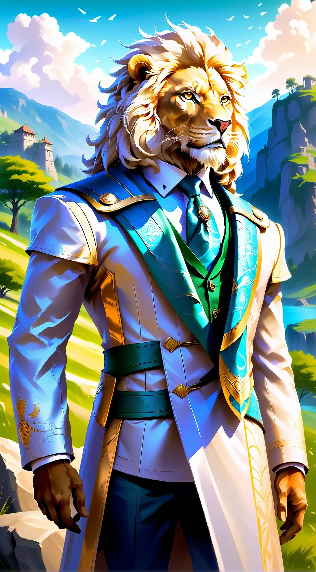 ai character: Lewis the Lion background