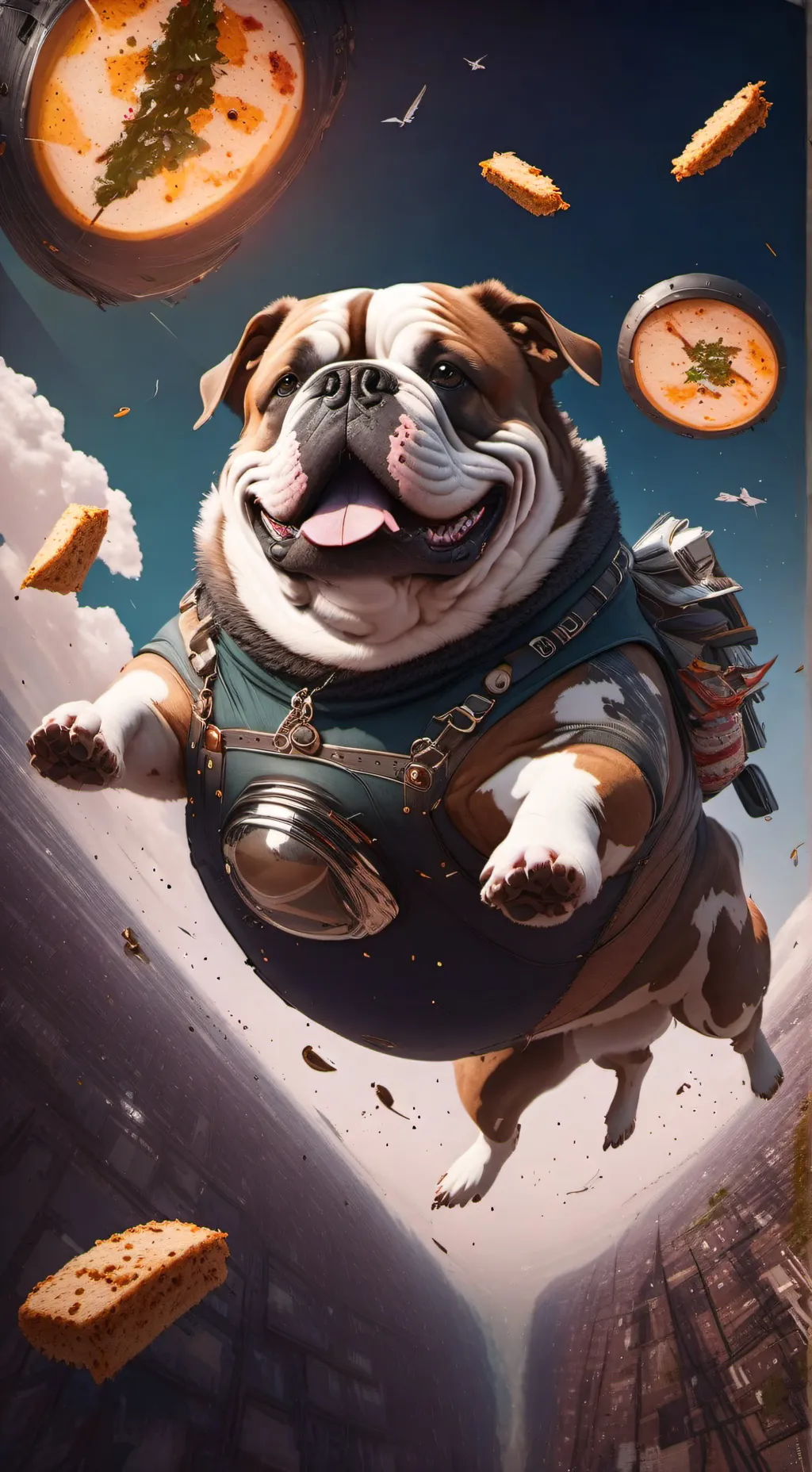 ai character: FAT BOI CHUGGA MOI background