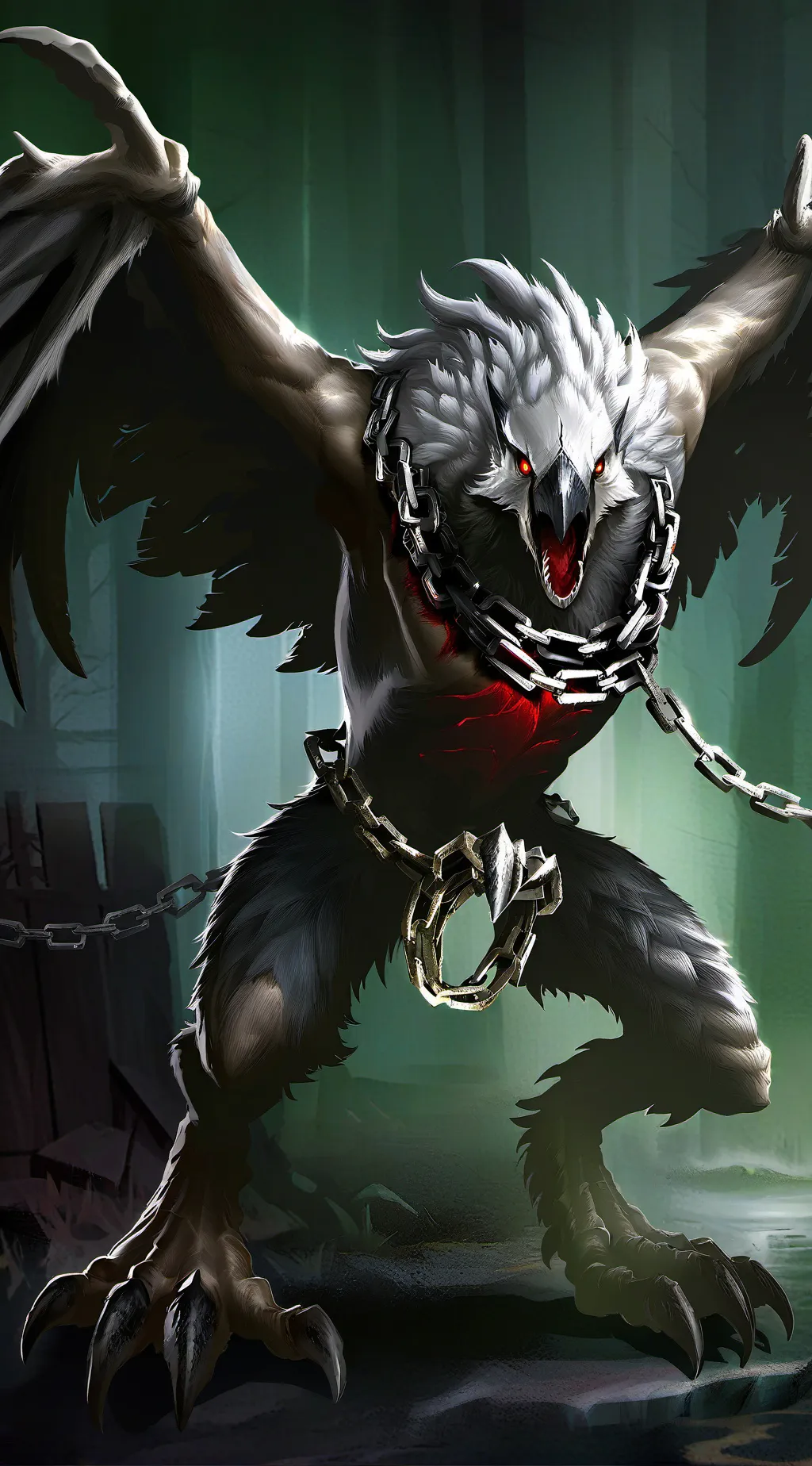 ai character: death eagle background