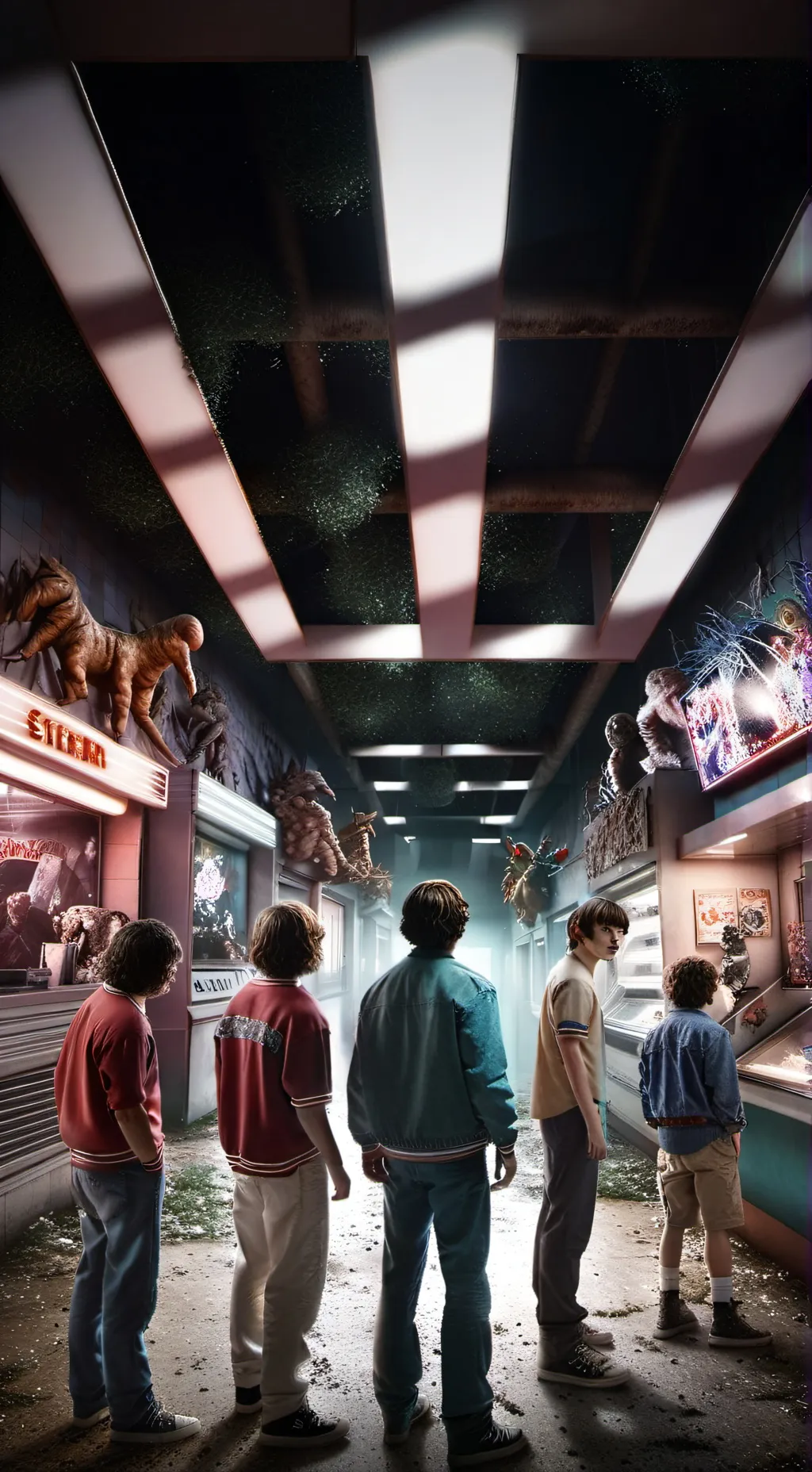 ai character: Stranger things 3 background