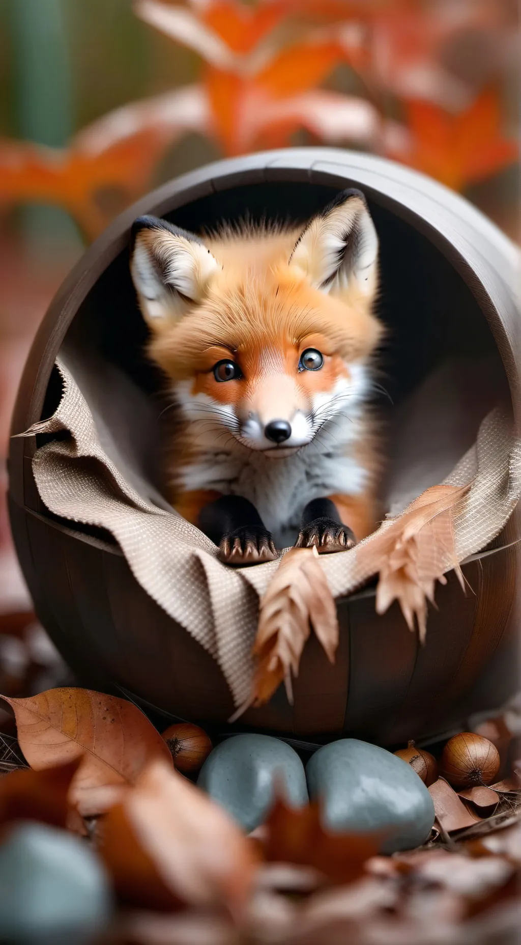 ai character: Baby Fox  background