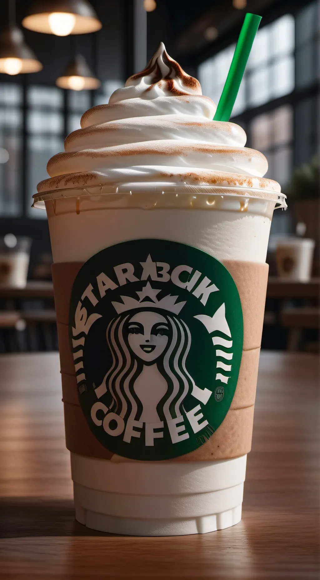ai character: starbucks background