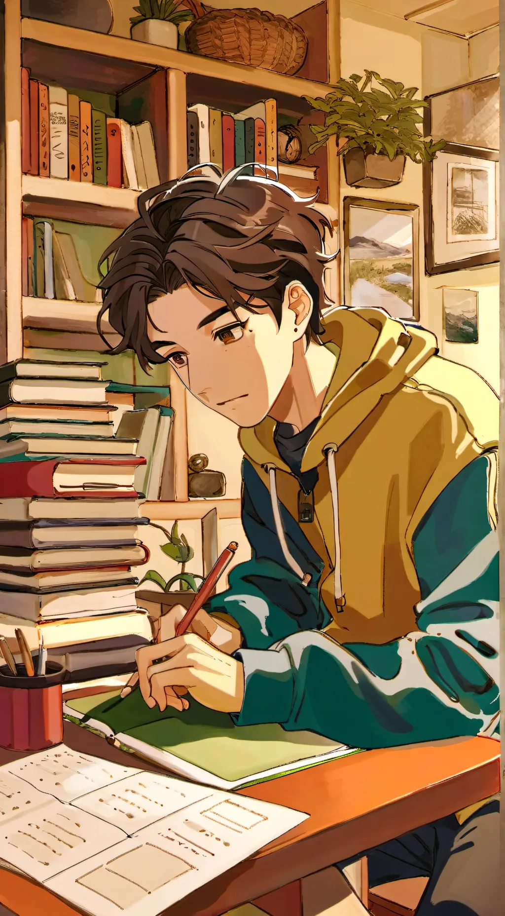 ai character: Smart boy background