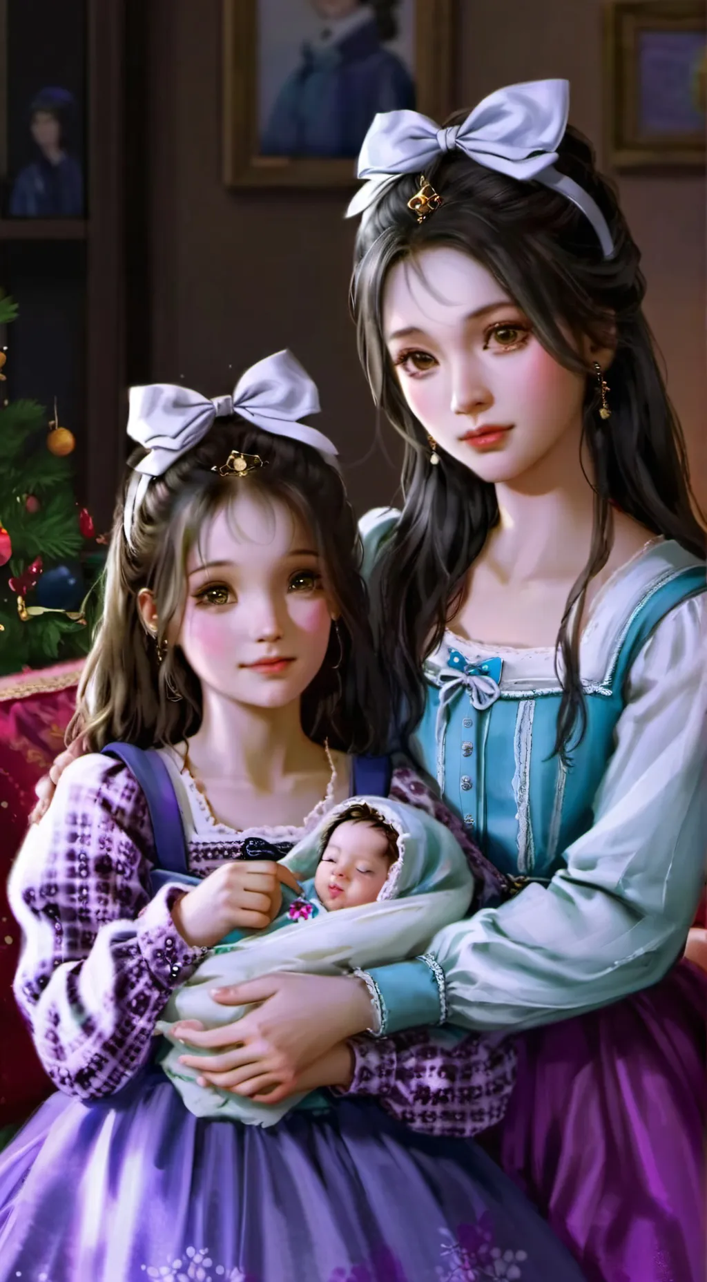 ai character: your 3 daughters 👑 background